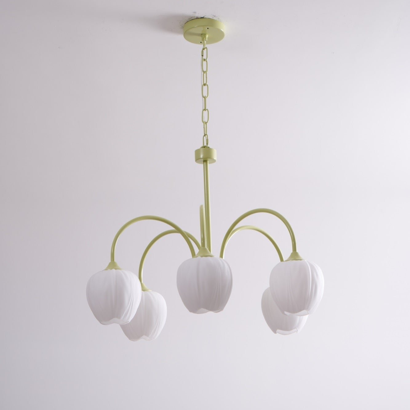 Lustra Chandelier Tulipe en Verre Matcha - Neutralighting