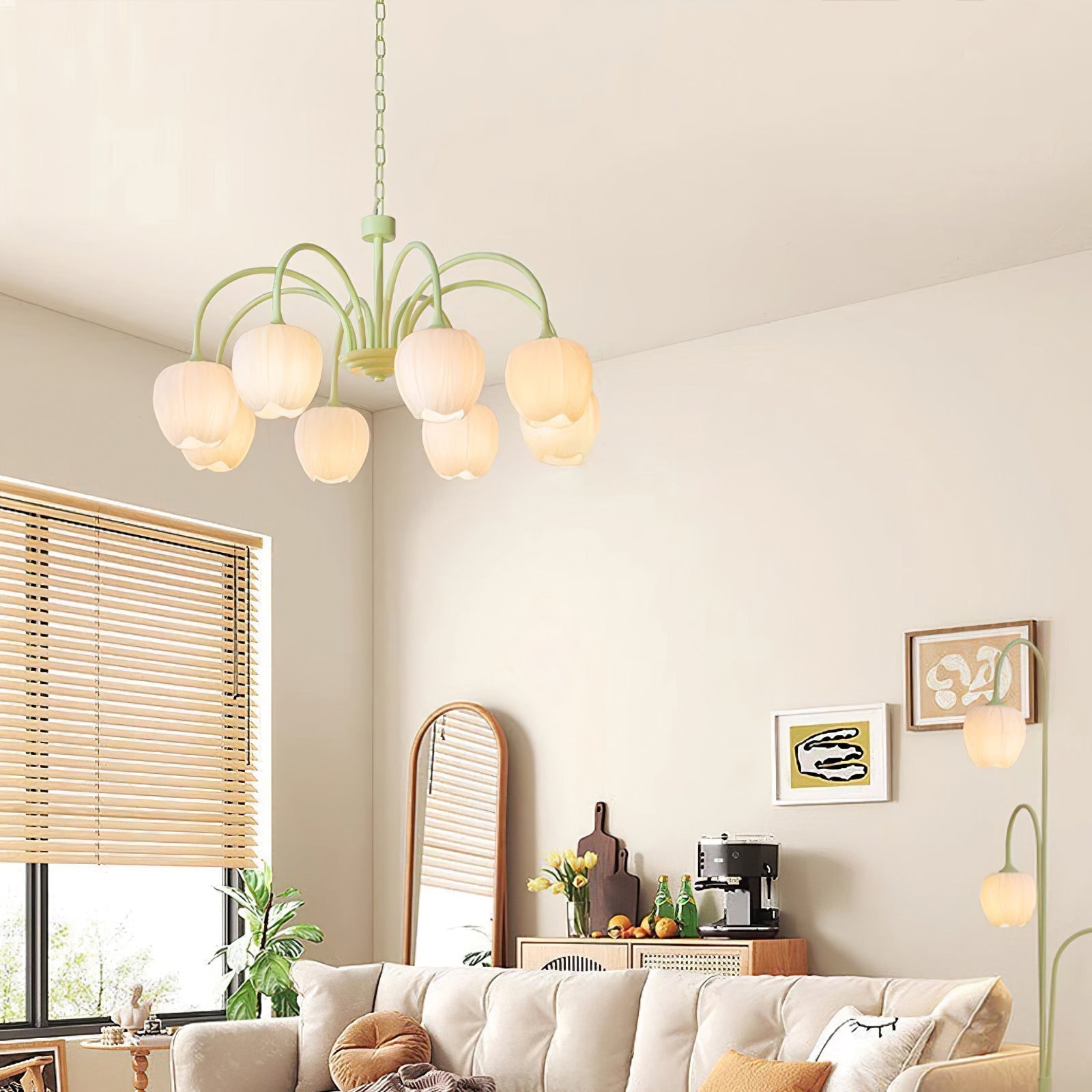 Viloror Lustre Métal Verre Créativité Individuelle Matcha - Neutralighting