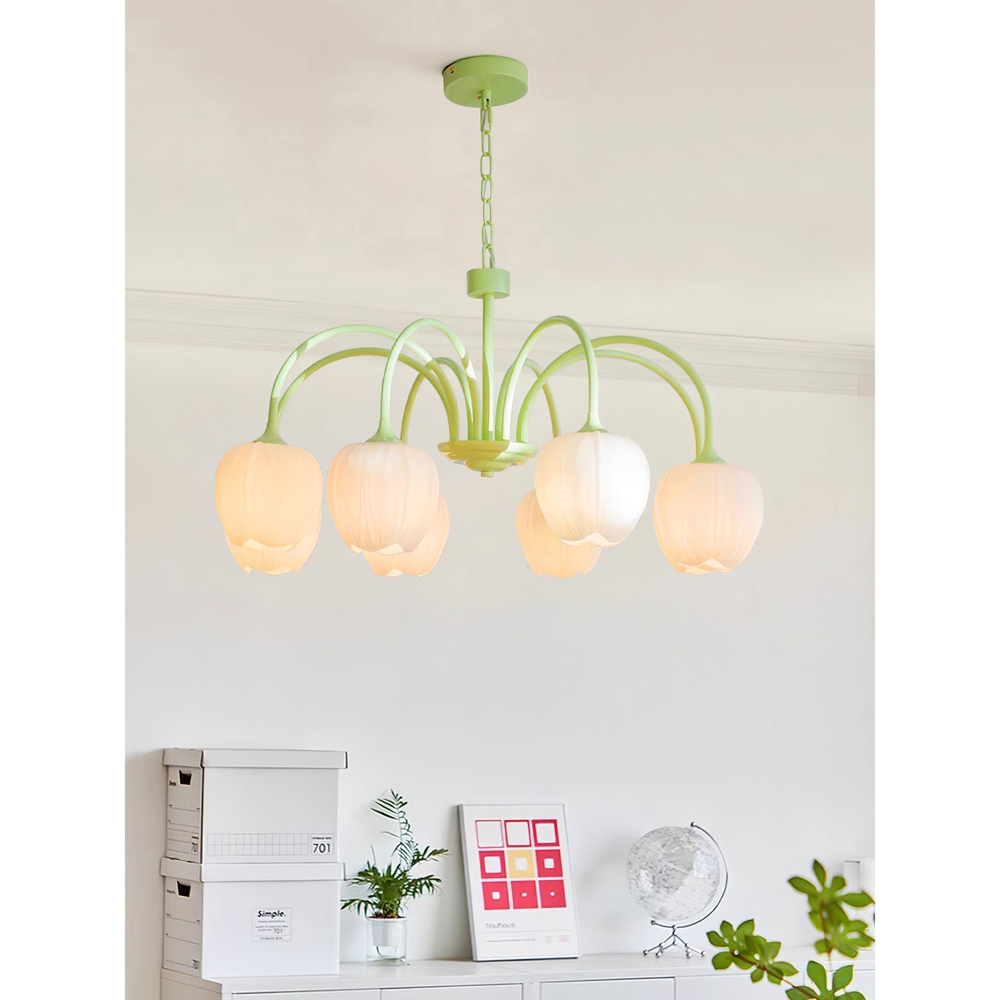 Viloror Lustre Métal Verre Créativité Individuelle Matcha - Neutralighting