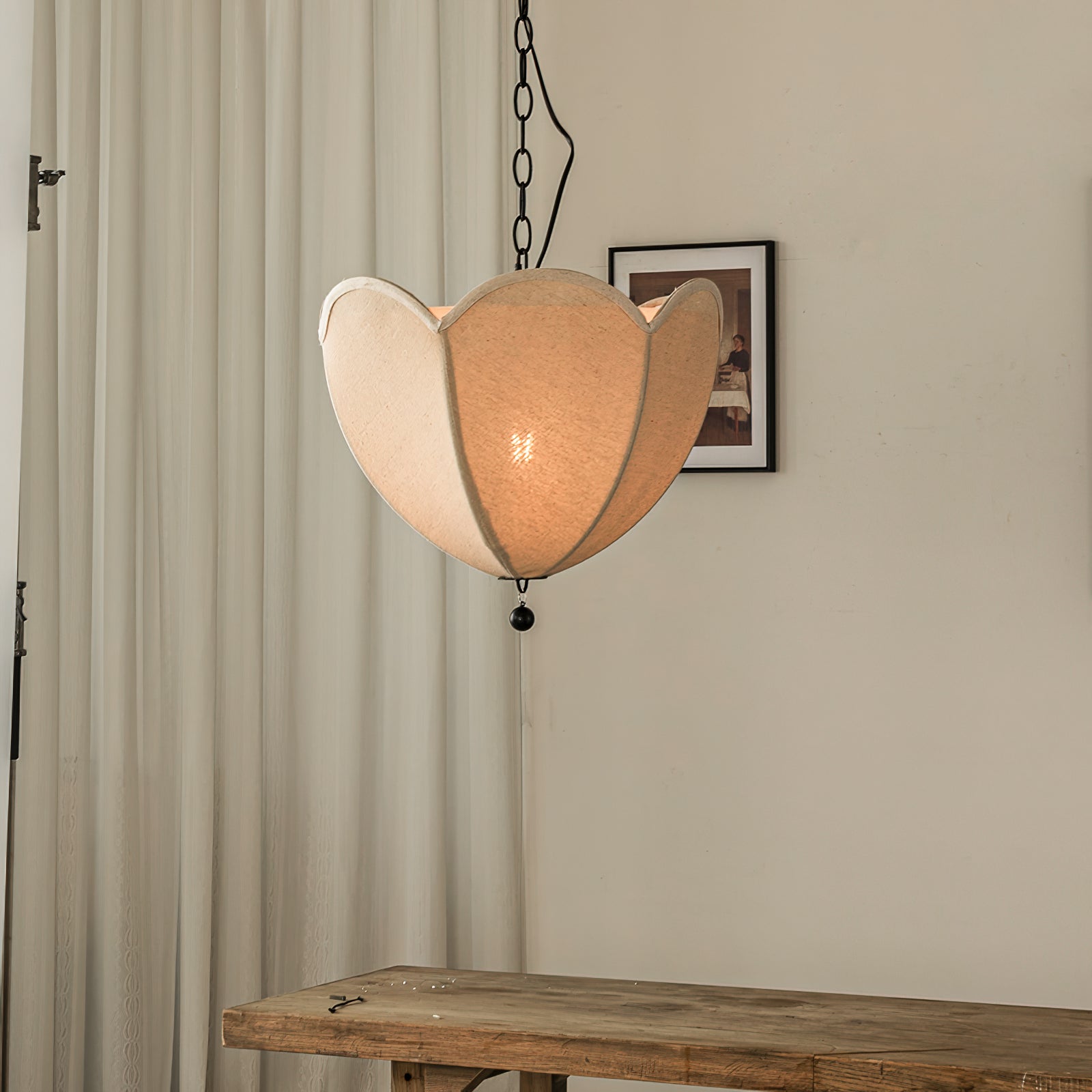 Cimararae Suspension Métal Tissu Scoop Vintage - Neutralighting
