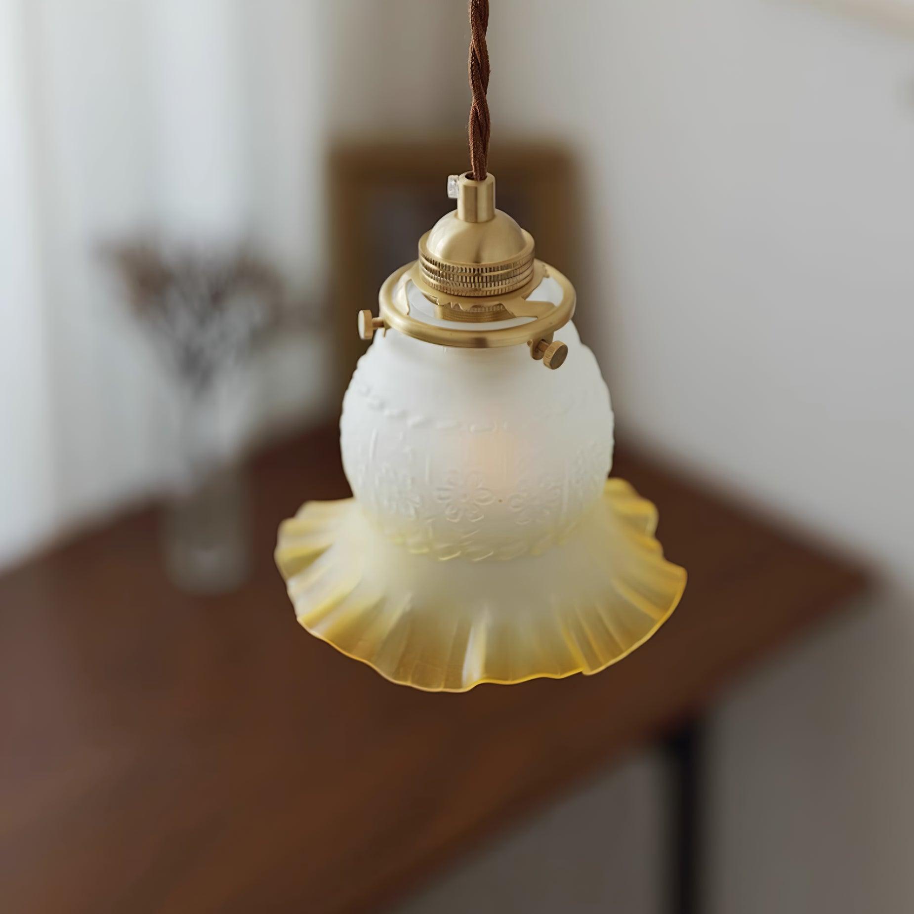 Tulips Lampe à Suspension en Verre Ambré Organique - Neutralighting