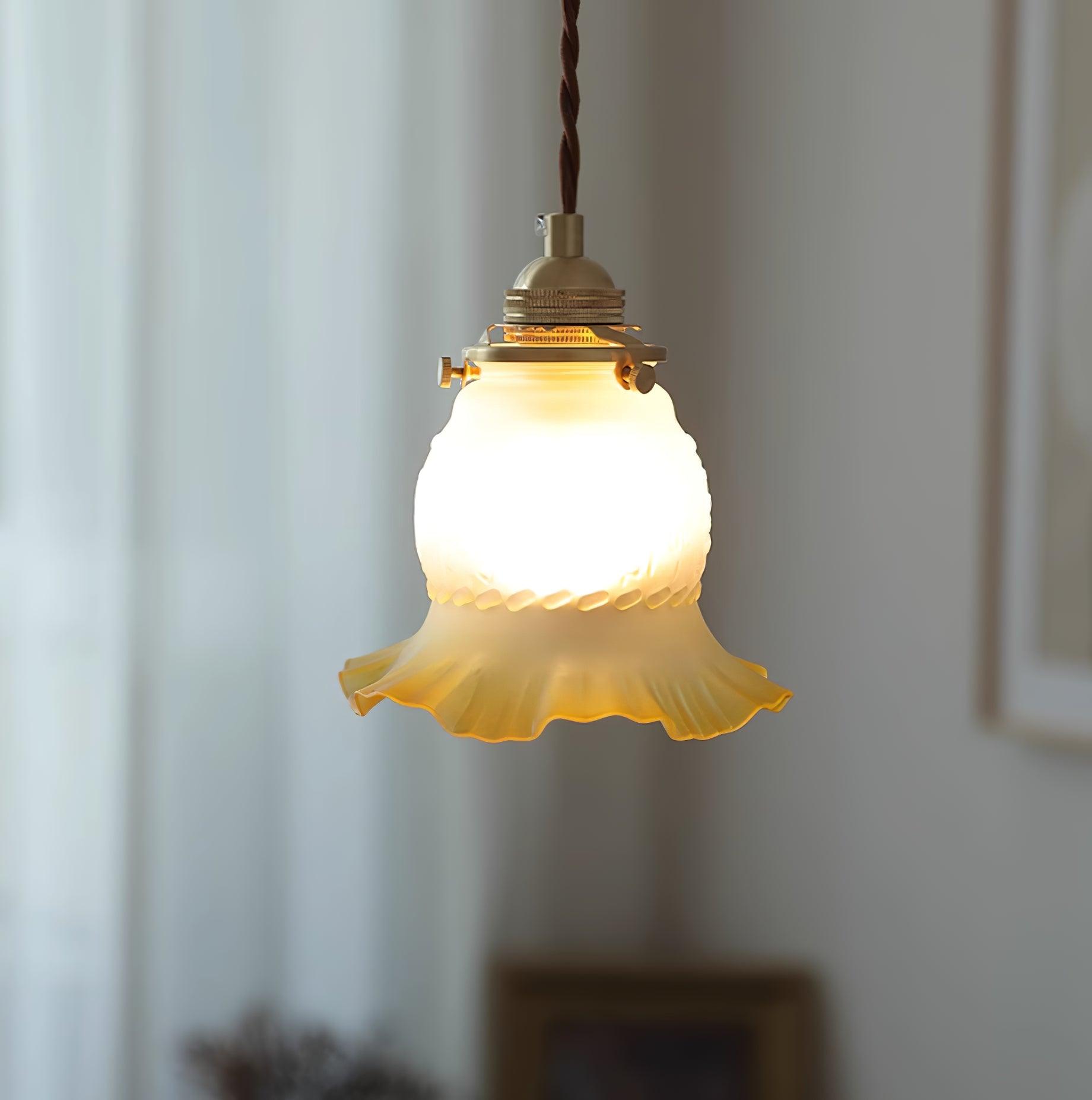 Tulips Lampe à Suspension en Verre Ambré Organique - Neutralighting