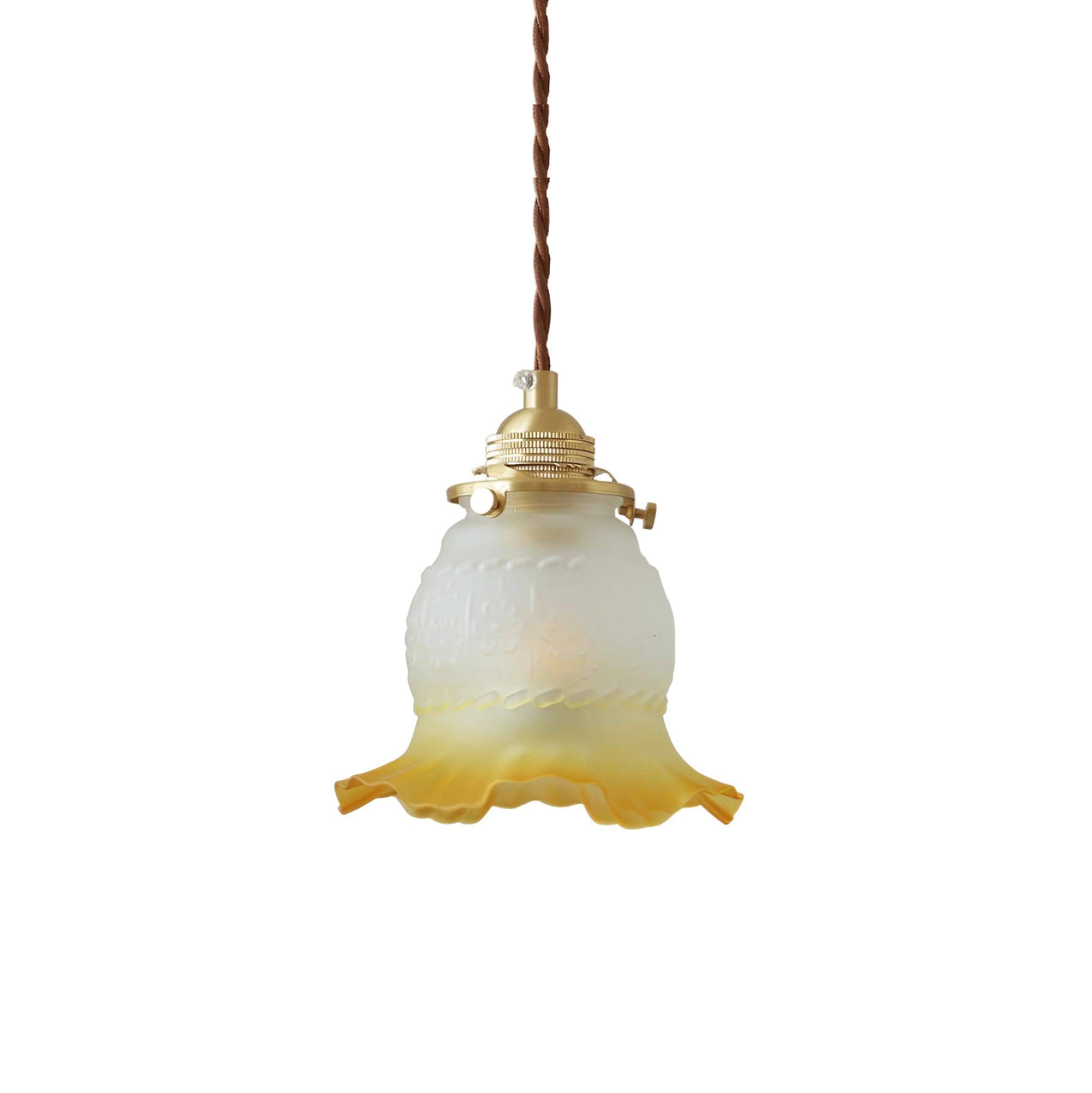 Tulips Lampe à Suspension en Verre Ambré Organique - Neutralighting