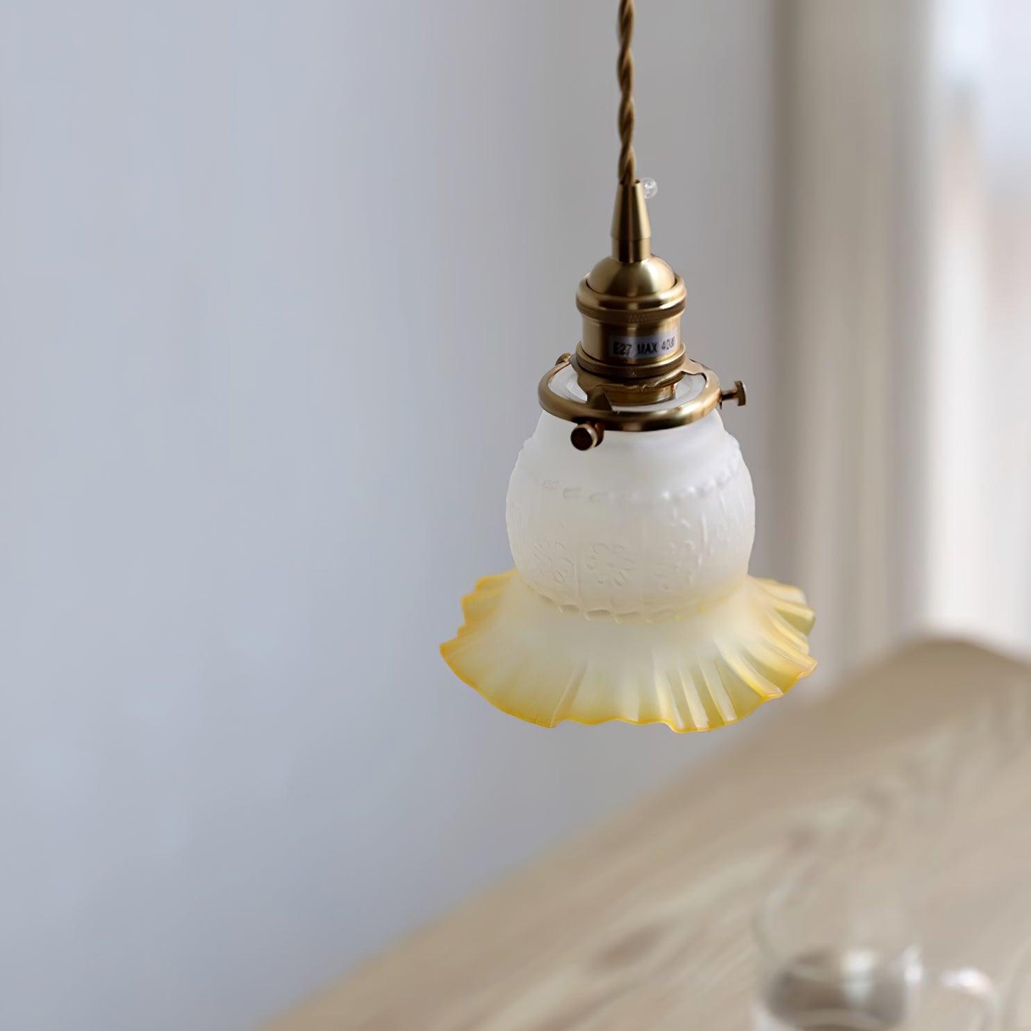 Tulips Lampe à Suspension en Verre Ambré Organique - Neutralighting