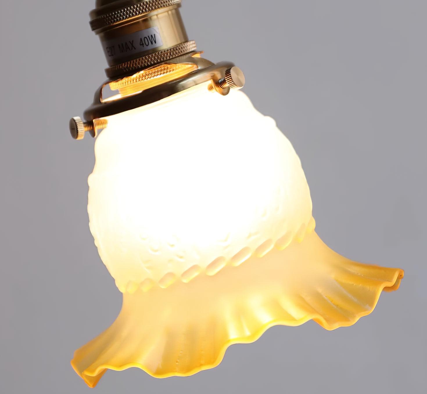 Tulips Lampe à Suspension en Verre Ambré Organique - Neutralighting