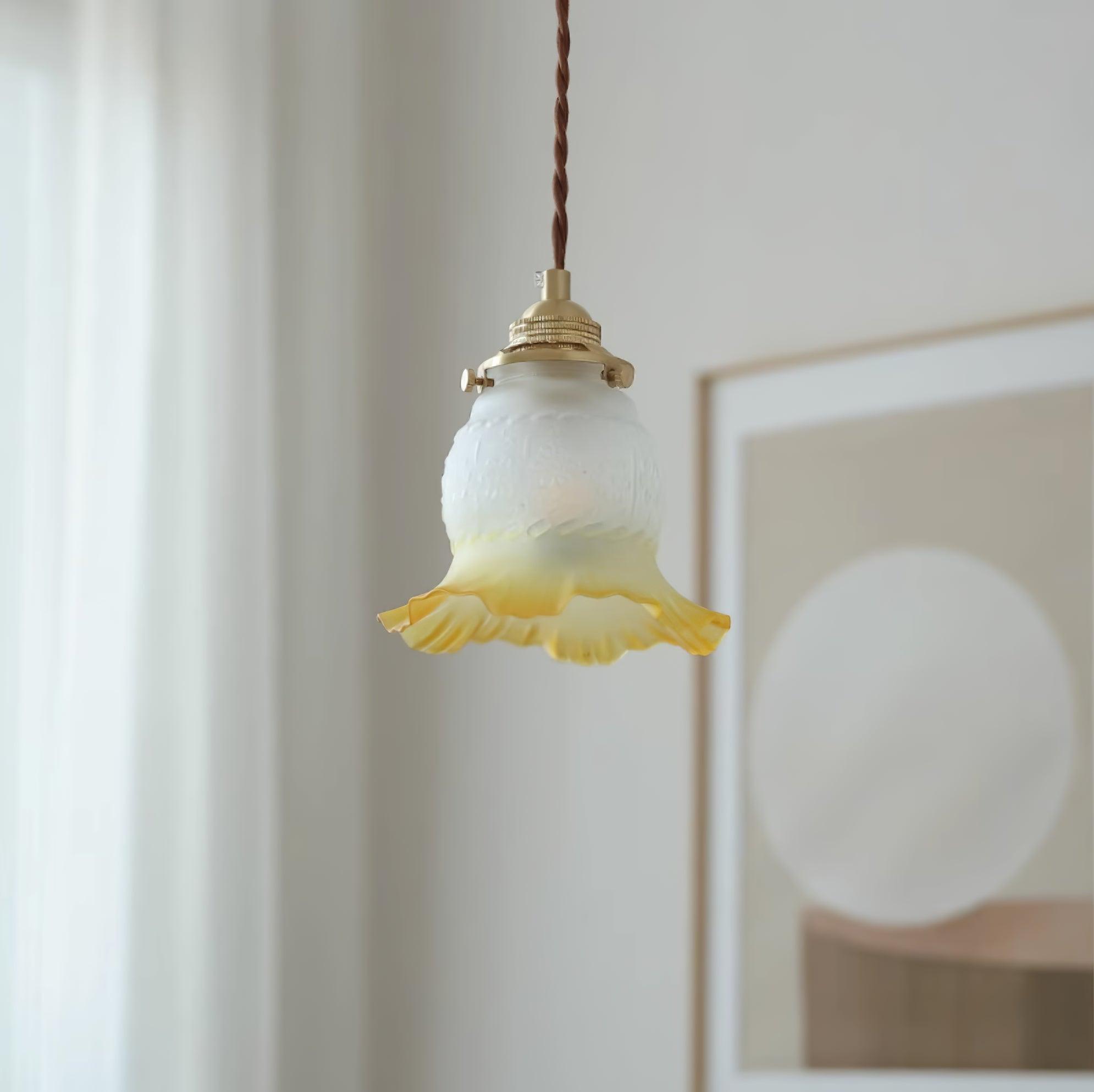 Tulips Lampe à Suspension en Verre Ambré Organique - Neutralighting