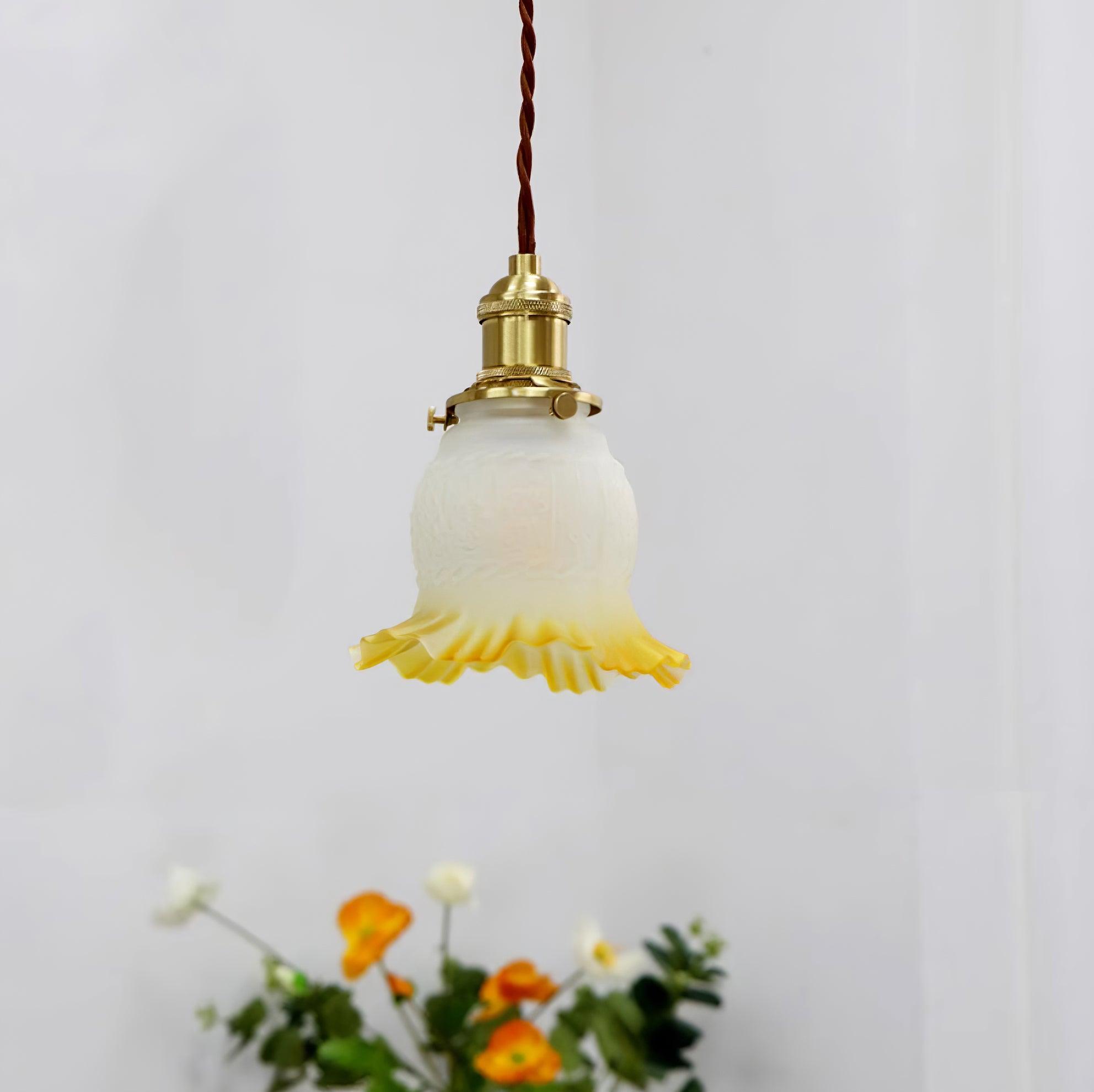 Tulips Lampe à Suspension en Verre Ambré Organique - Neutralighting