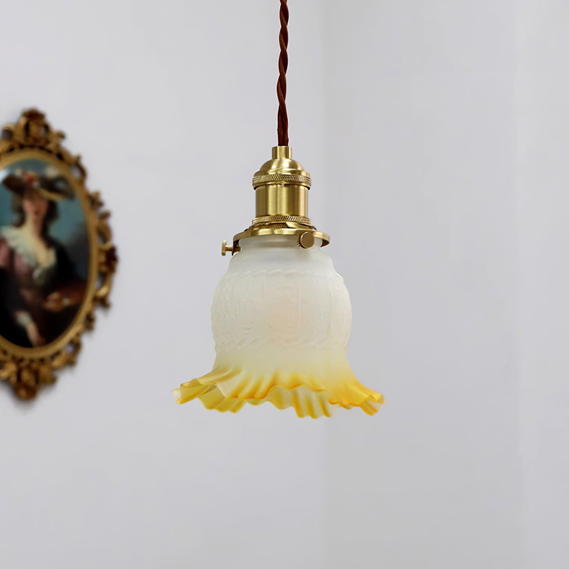 Tulips Lampe à Suspension en Verre Ambré Organique - Neutralighting