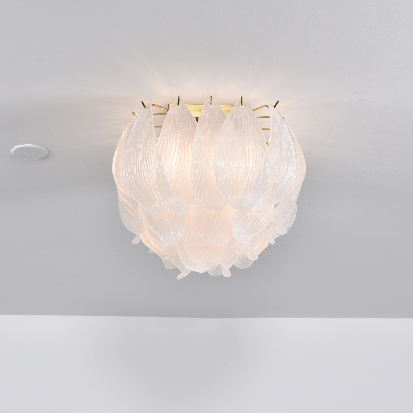 Aurora Ceiling Lamp Murano Petal Hand-Blown Glass Flushmount - Letslighting