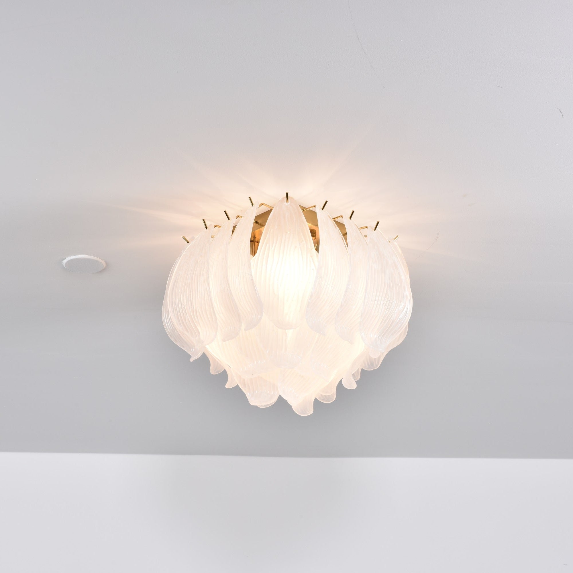 Aurora Ceiling Lamp Murano Petal Hand-Blown Glass Flushmount - Letslighting