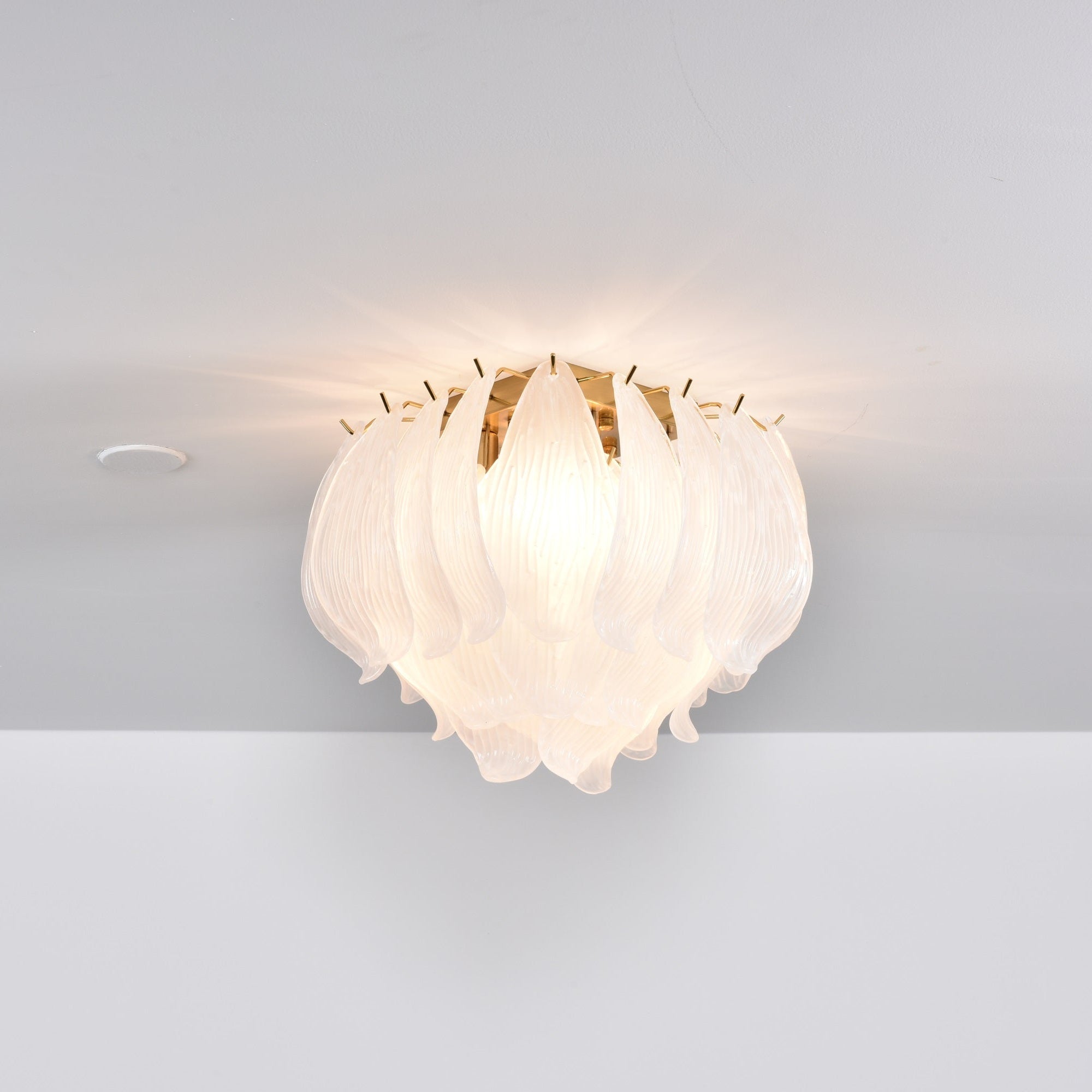 Aurora Ceiling Lamp Murano Petal Hand-Blown Glass Flushmount - Letslighting