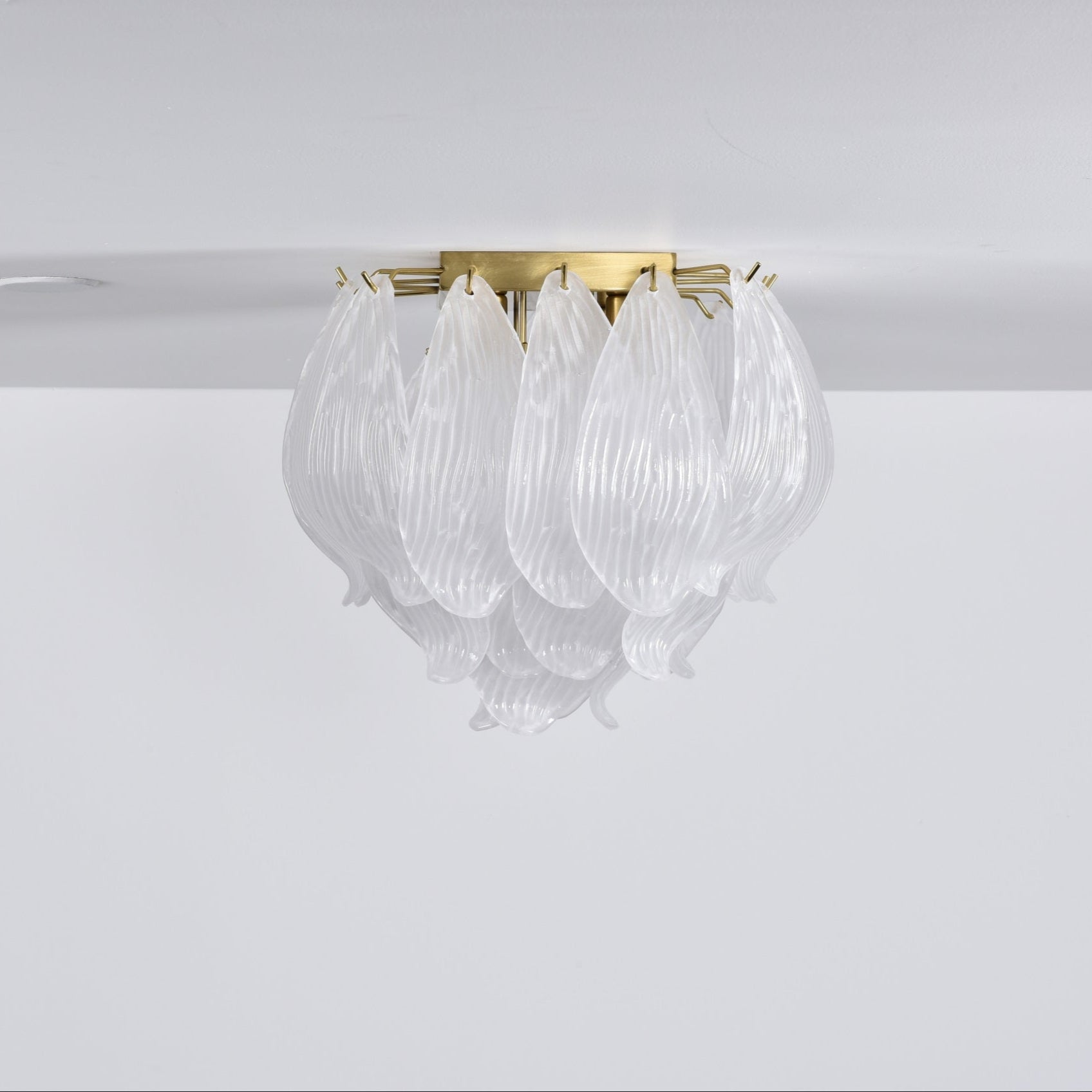 Aurora Ceiling Lamp Murano Petal Hand-Blown Glass Flushmount - Letslighting