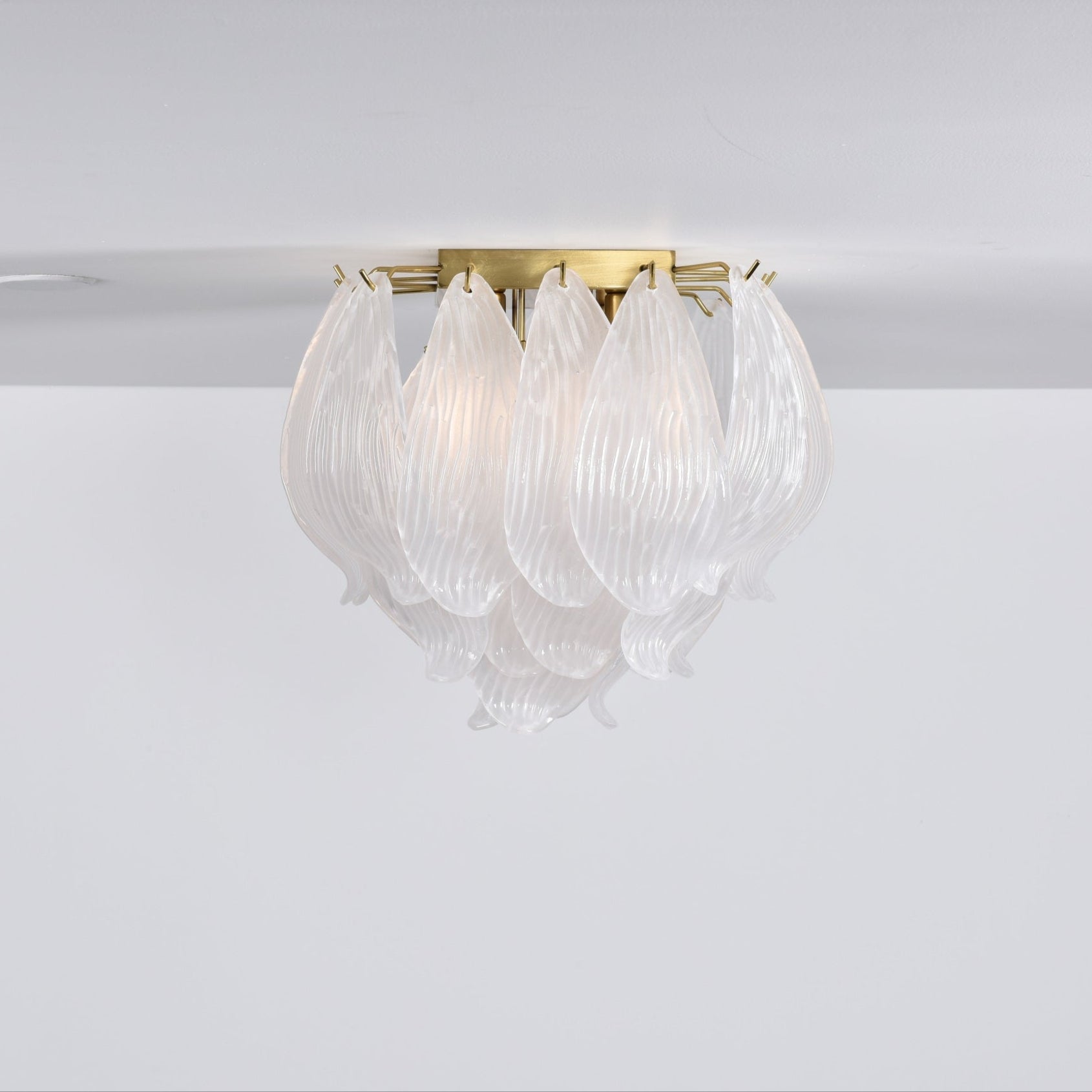 Aurora Ceiling Lamp Murano Petal Hand-Blown Glass Flushmount - Letslighting