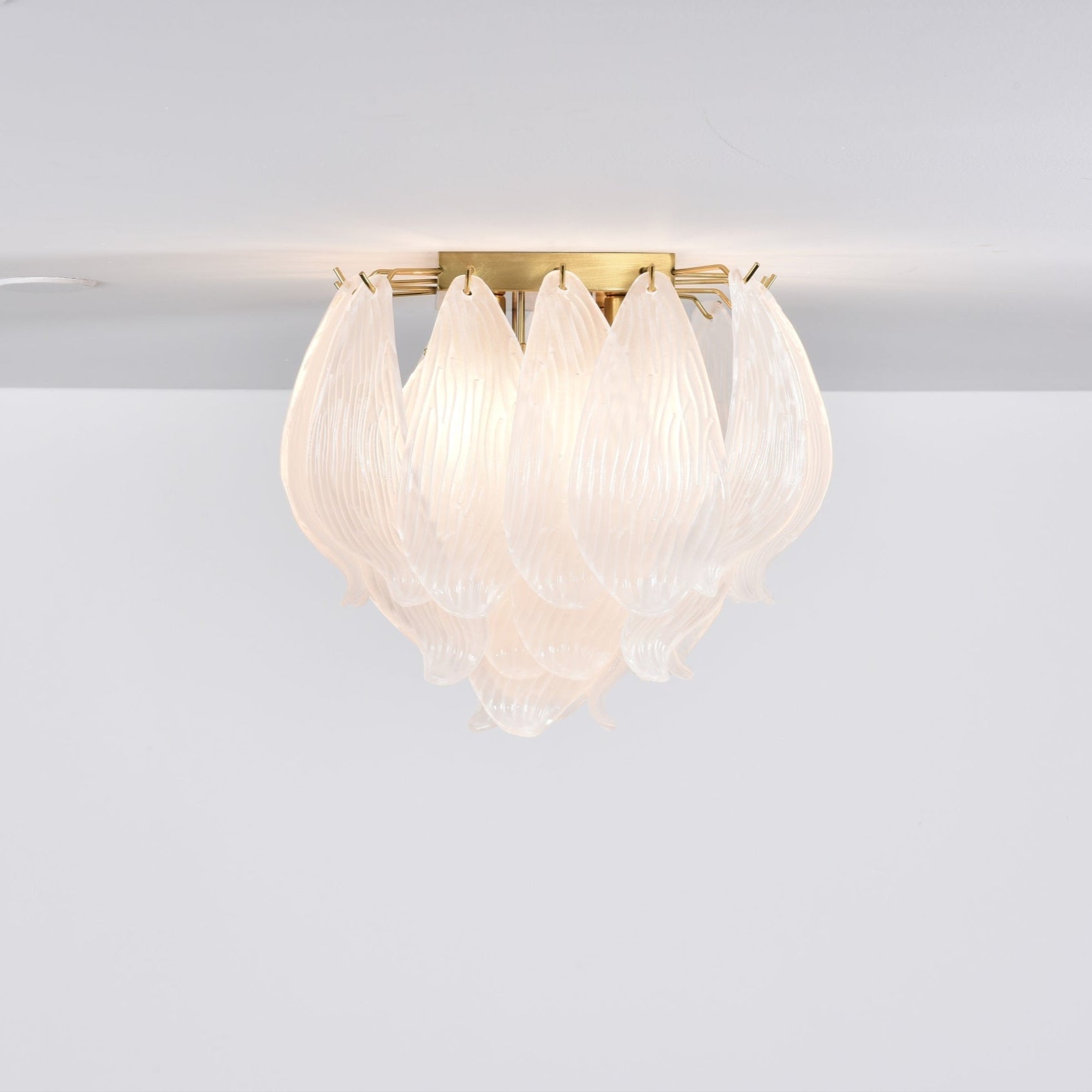 Aurora Ceiling Lamp Murano Petal Hand-Blown Glass Flushmount - Letslighting