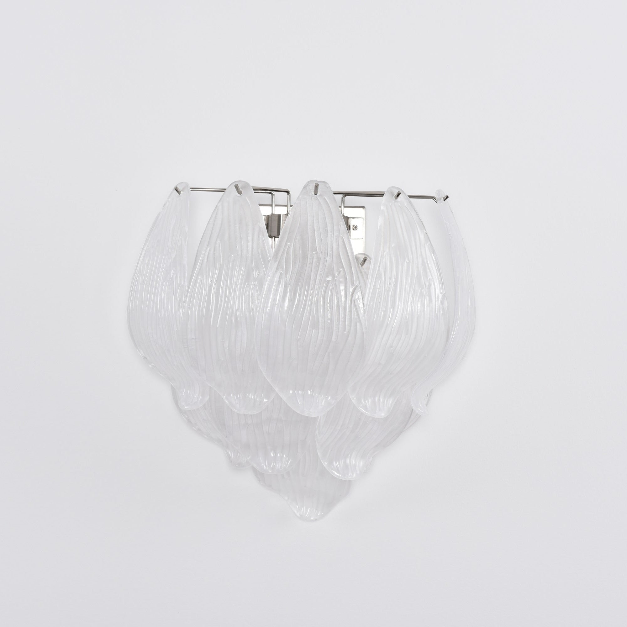 Aurora Wall Lamp Murano Glass Petal Frosted Cascading - Letslighting