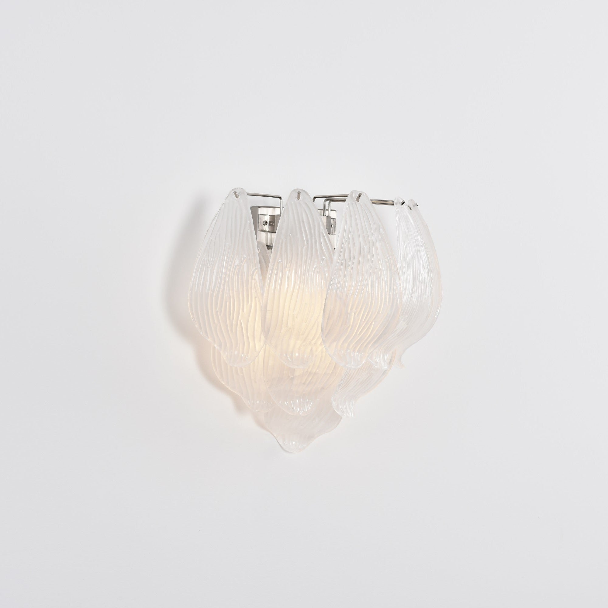 Aurora Wall Lamp Murano Glass Petal Frosted Cascading - Letslighting