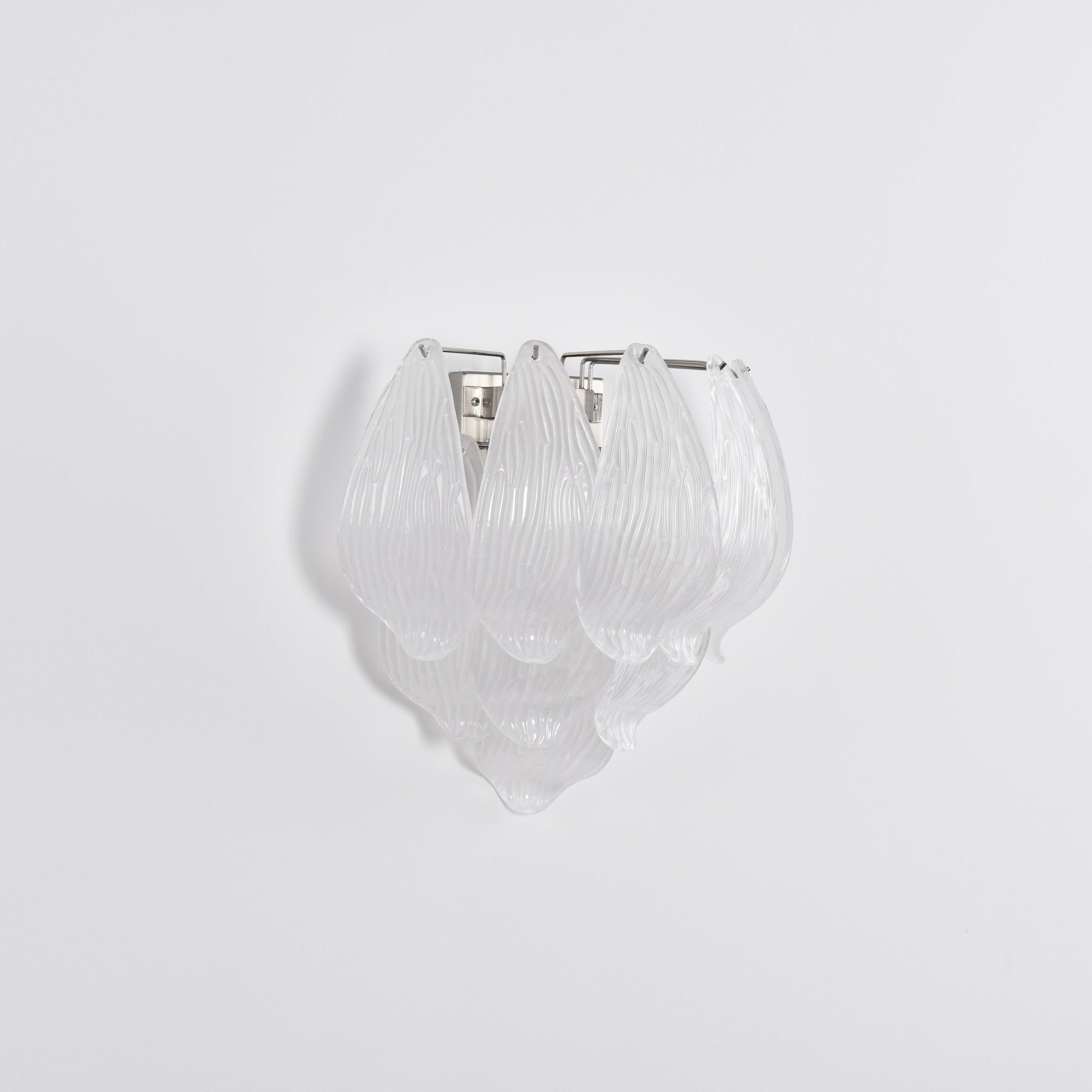 Aurora Wall Lamp Murano Glass Petal Frosted Cascading - Letslighting