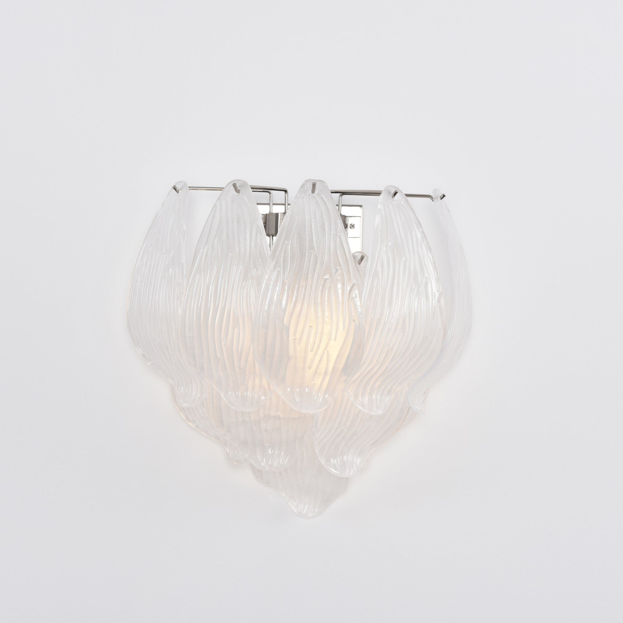 Aurora Wall Lamp Murano Glass Petal Frosted Cascading - Letslighting