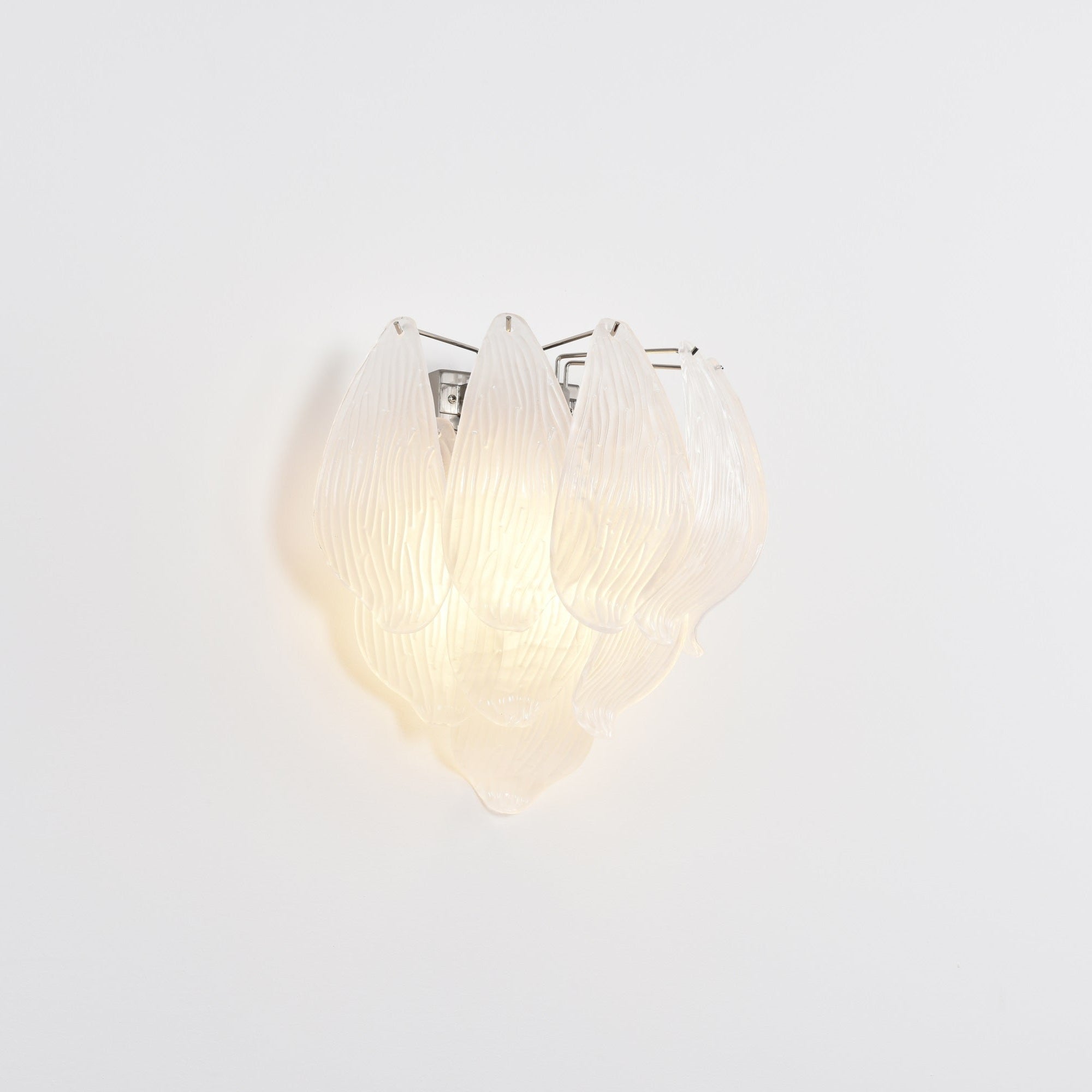 Aurora Wall Lamp Murano Glass Petal Frosted Cascading - Letslighting