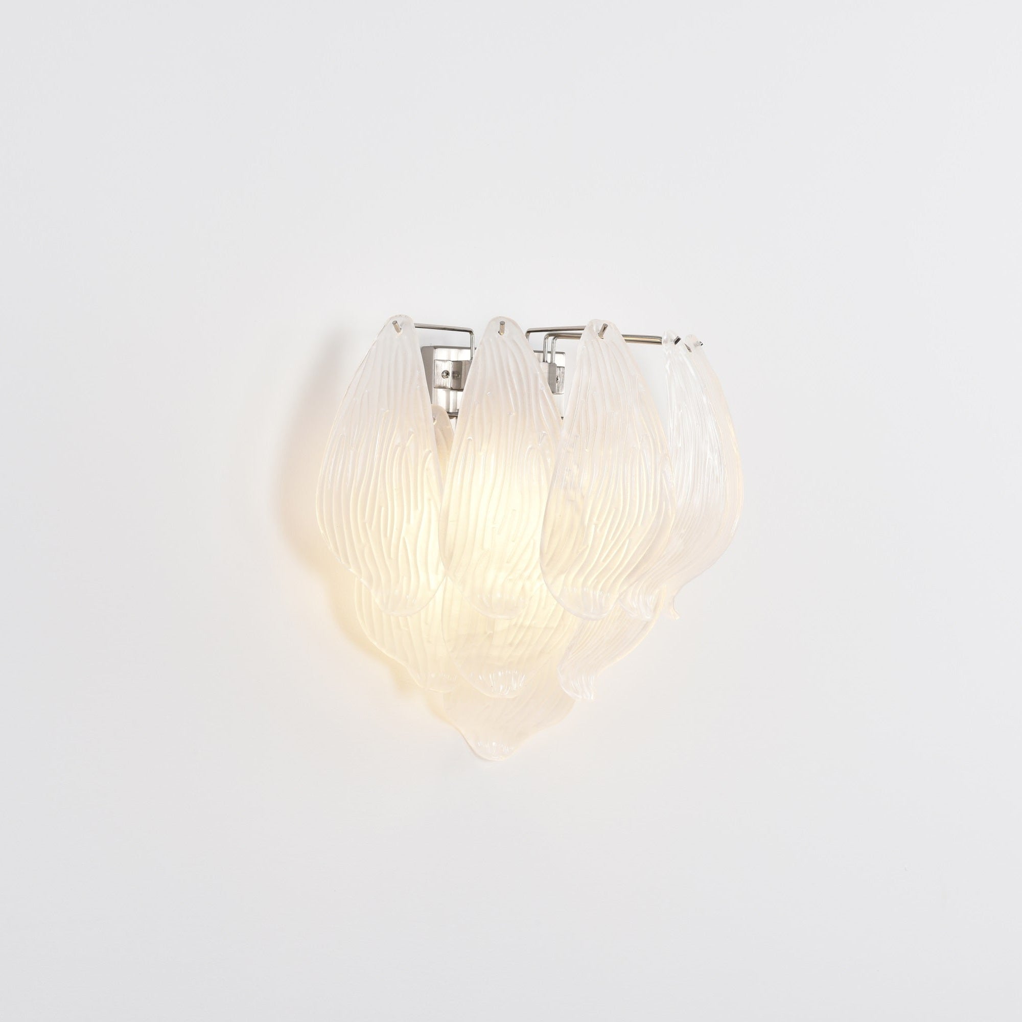 Aurora Wall Lamp Murano Glass Petal Frosted Cascading - Letslighting