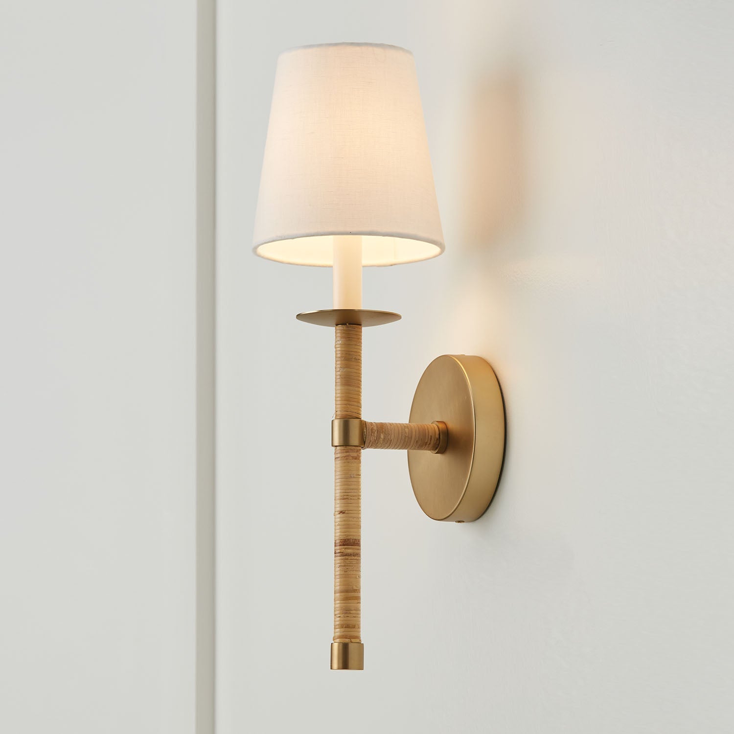 Conoror Applique Murale Laiton Tissu Élégance Vintage - Neutralighting