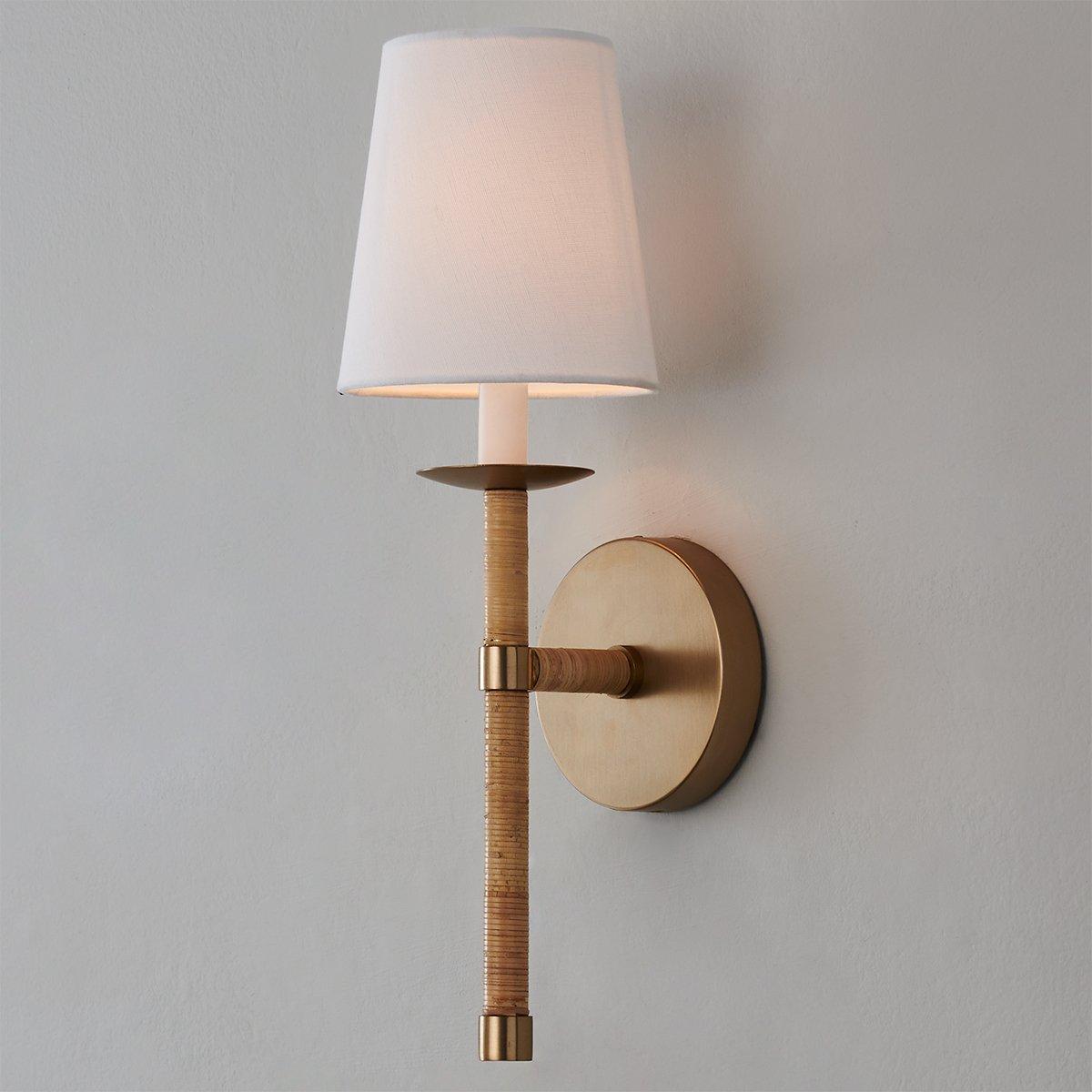 Conoror Applique Murale Laiton Tissu Élégance Vintage - Neutralighting