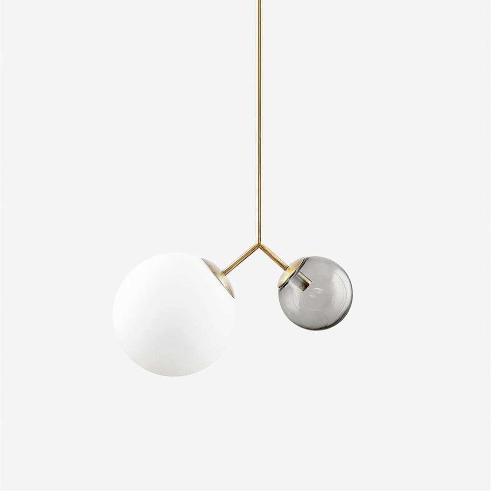 Twis Lampe Pendante Verre Dépoli Fumé Minimaliste - Neutralighting