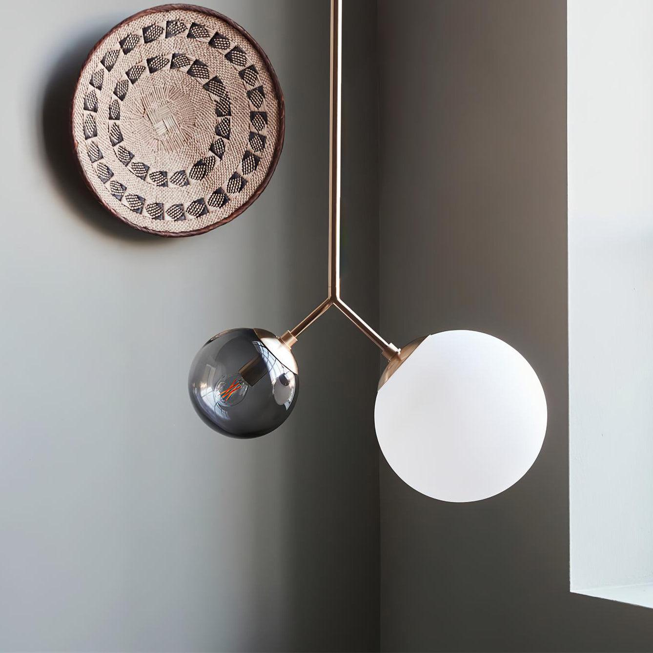 Twis Lampe Pendante Verre Dépoli Fumé Minimaliste - Neutralighting