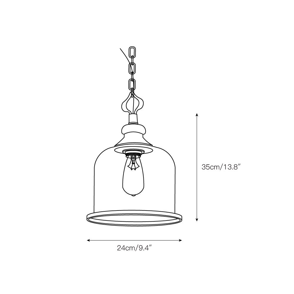 Sysolion Suspension Métal Verre Élégance Vintage - Neutralighting
