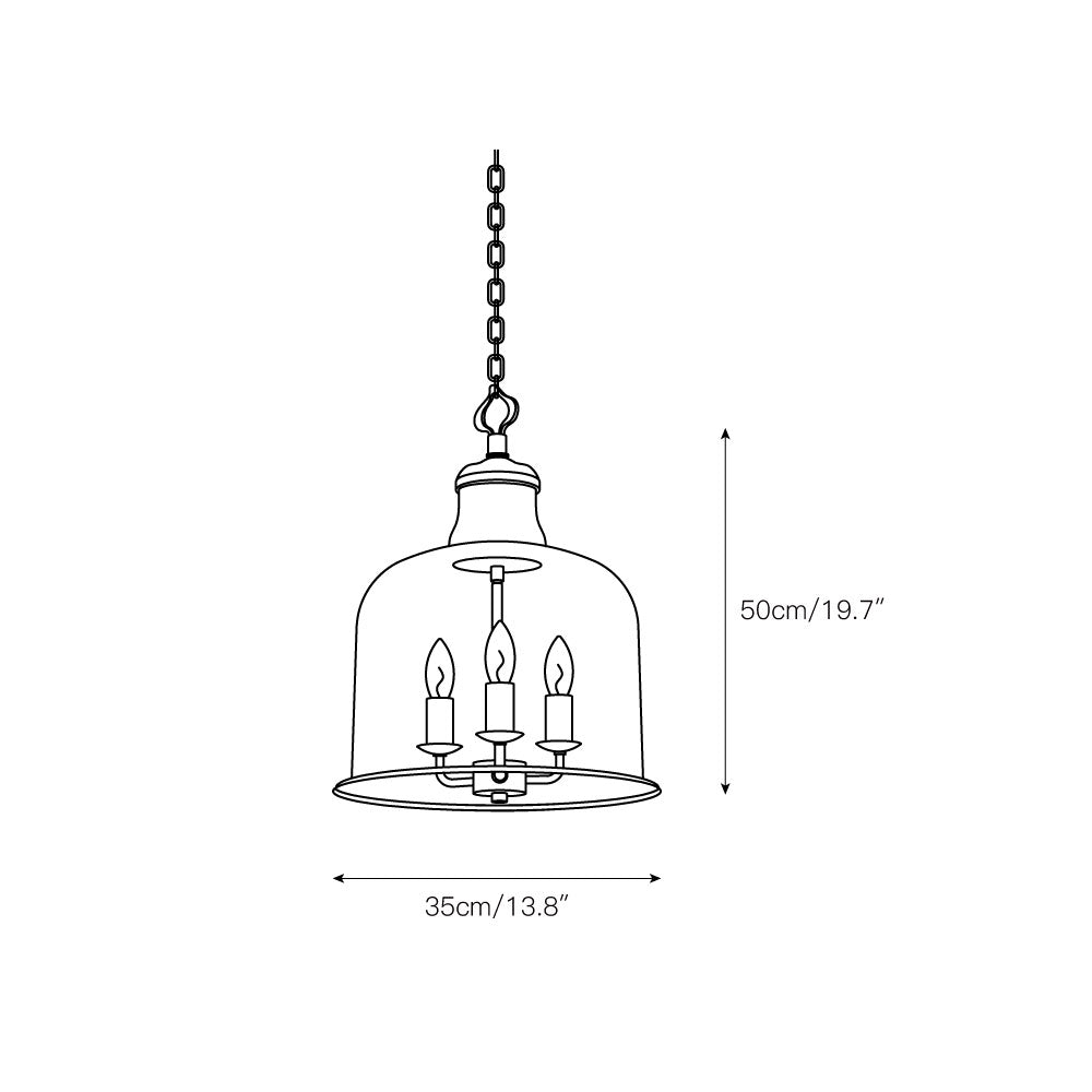 Sysolion Suspension Métal Verre Élégance Vintage - Neutralighting