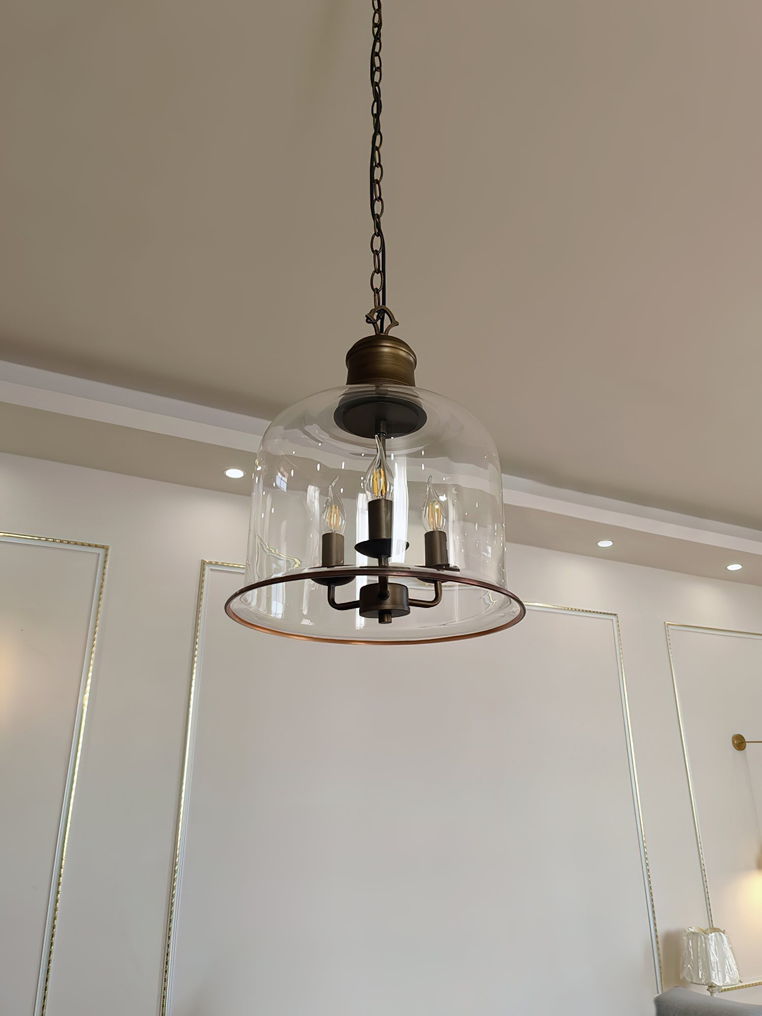 Sysolion Suspension Métal Verre Élégance Vintage - Neutralighting