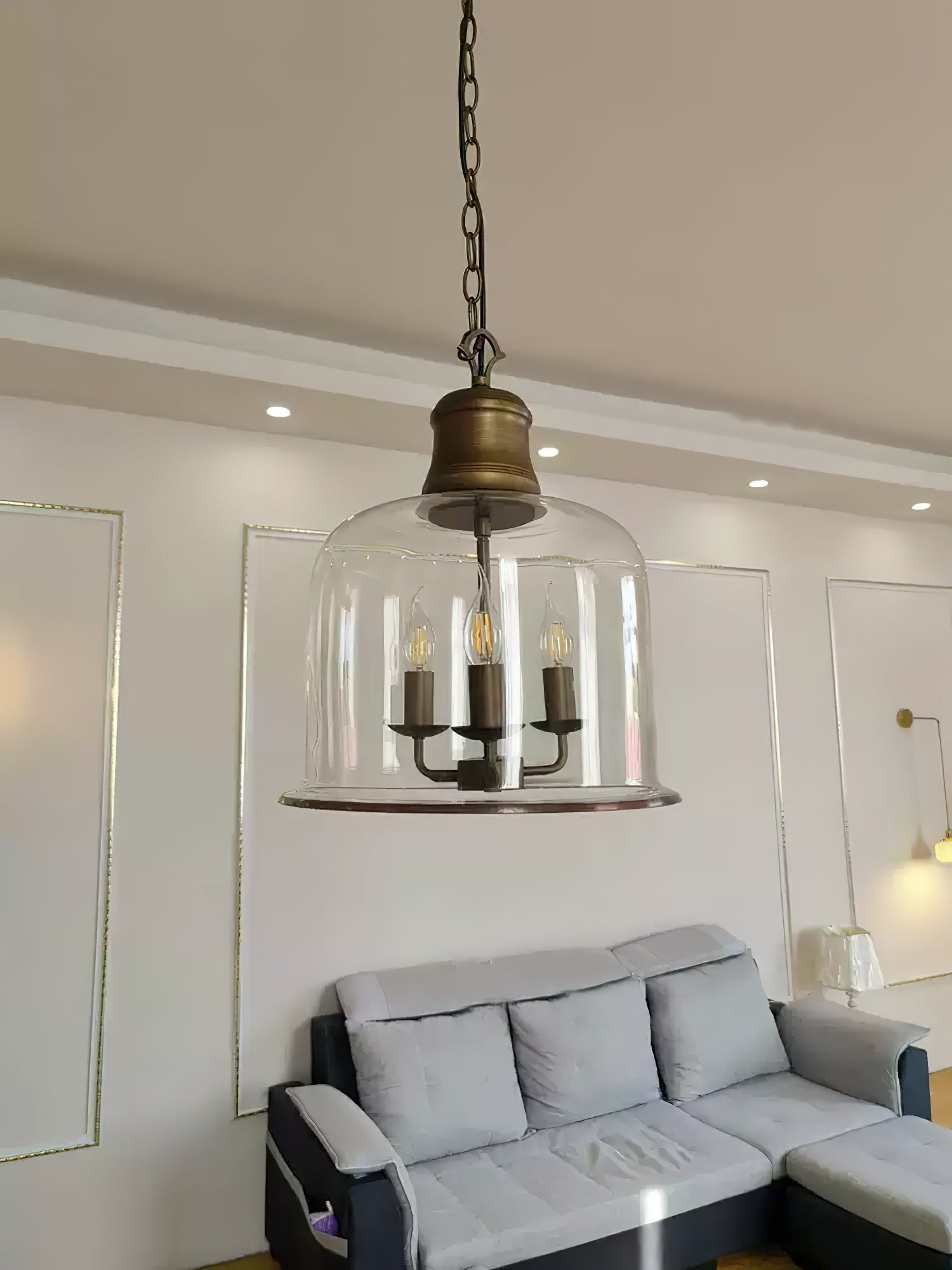 Sysolion Suspension Métal Verre Élégance Vintage - Neutralighting