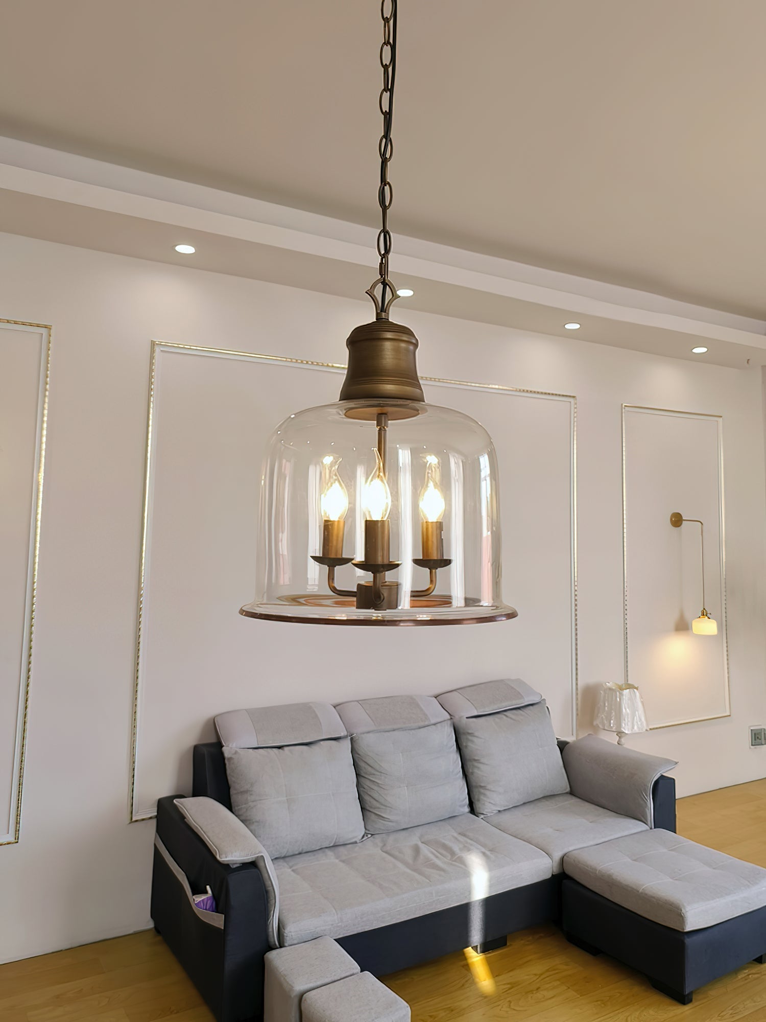 Sysolion Suspension Métal Verre Élégance Vintage - Neutralighting