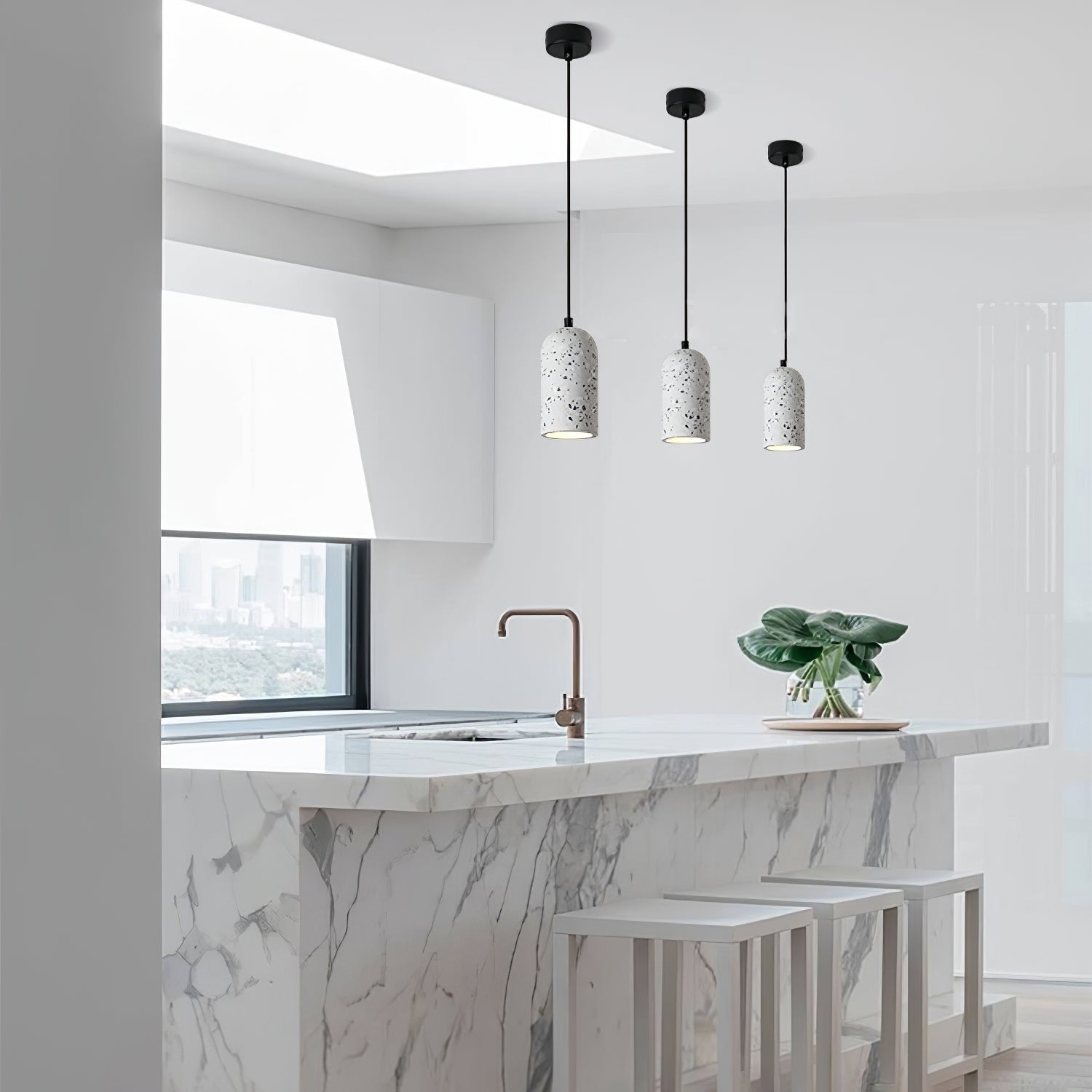Zeloran Suspension Industrielle en Terrazzo - Neutralighting