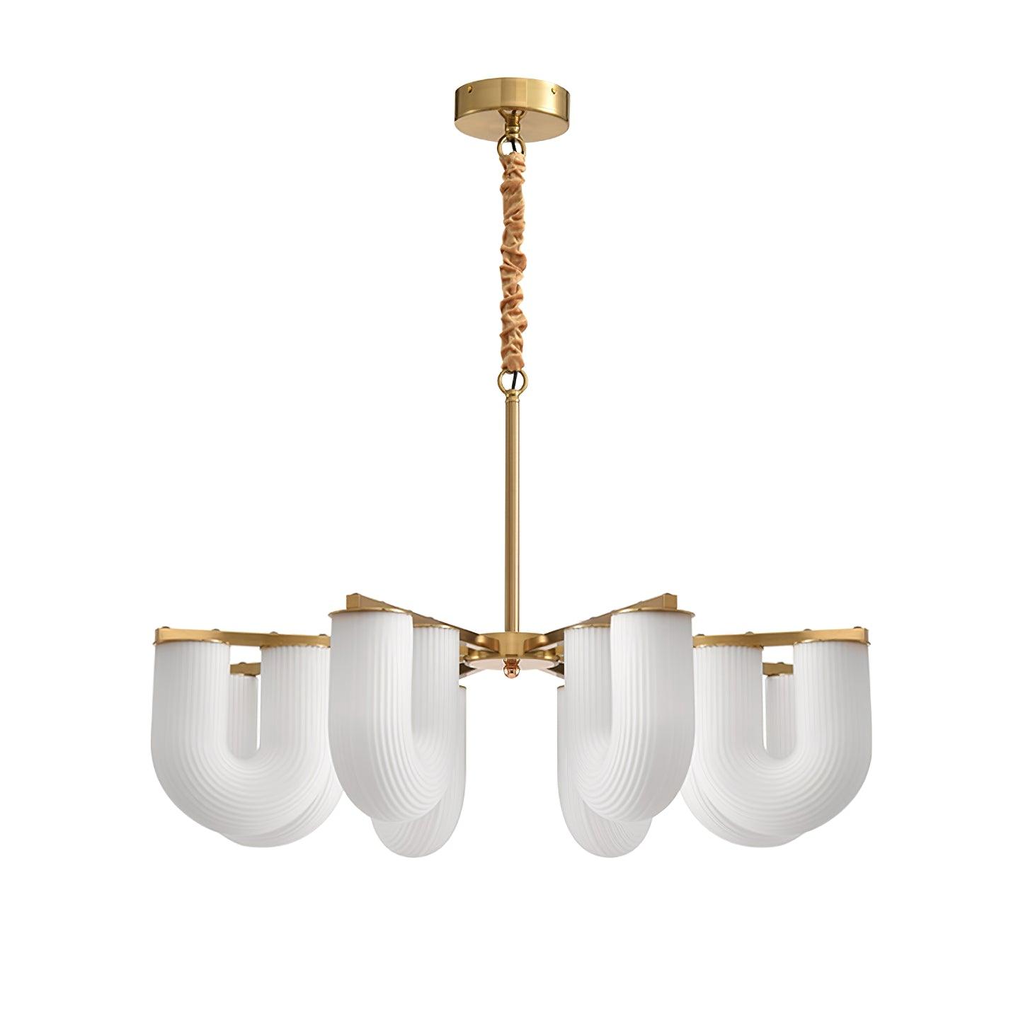 Agatha Lustre U Forme Verre Laiton Moderne - Neutralighting
