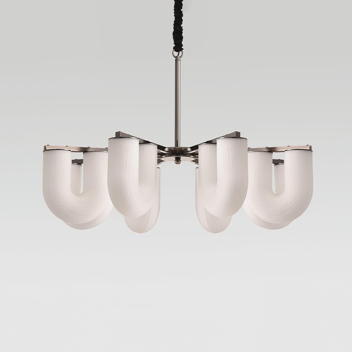 Agatha Lustre U Forme Verre Laiton Moderne - Neutralighting