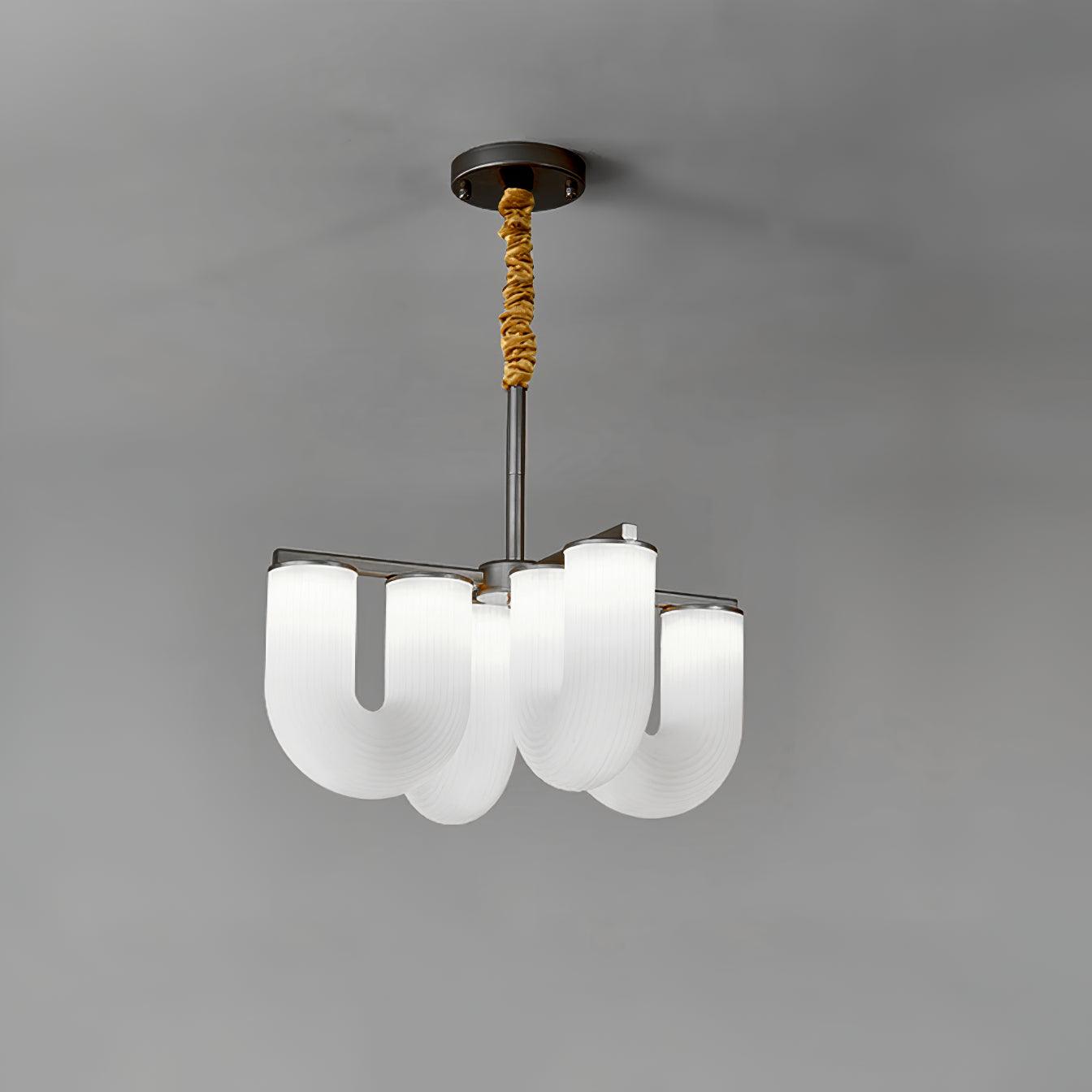 Agatha Lustre U Forme Verre Laiton Moderne - Neutralighting