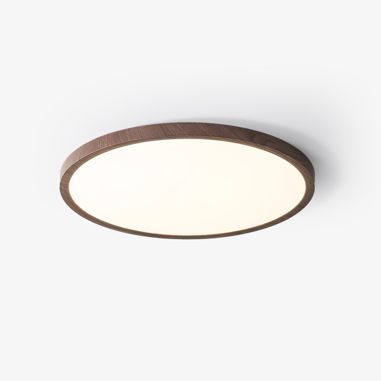 Solara Plafonnier Rond Fin en Noyer Minimaliste - Neutralighting
