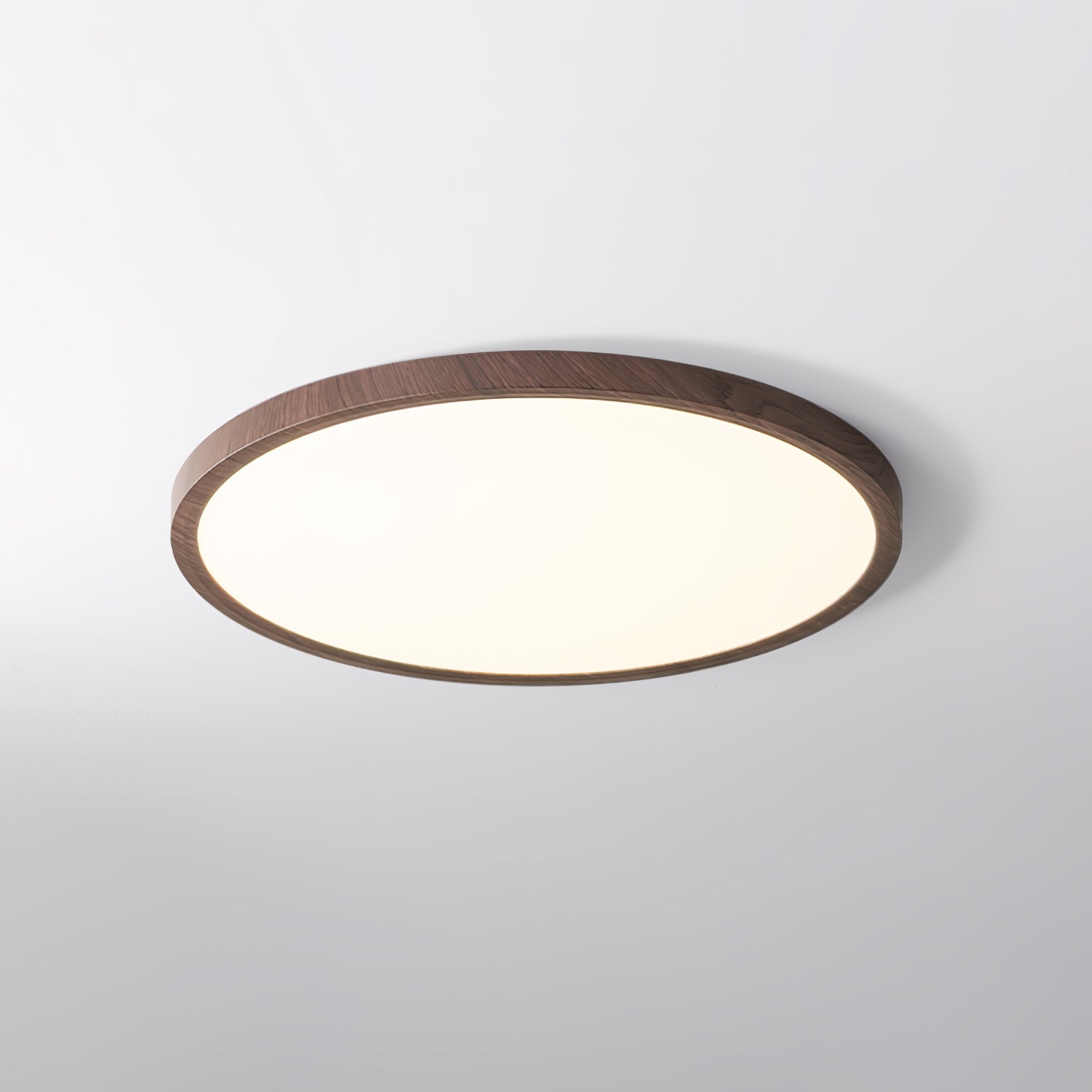 Solara Plafonnier Rond Fin en Noyer Minimaliste - Neutralighting