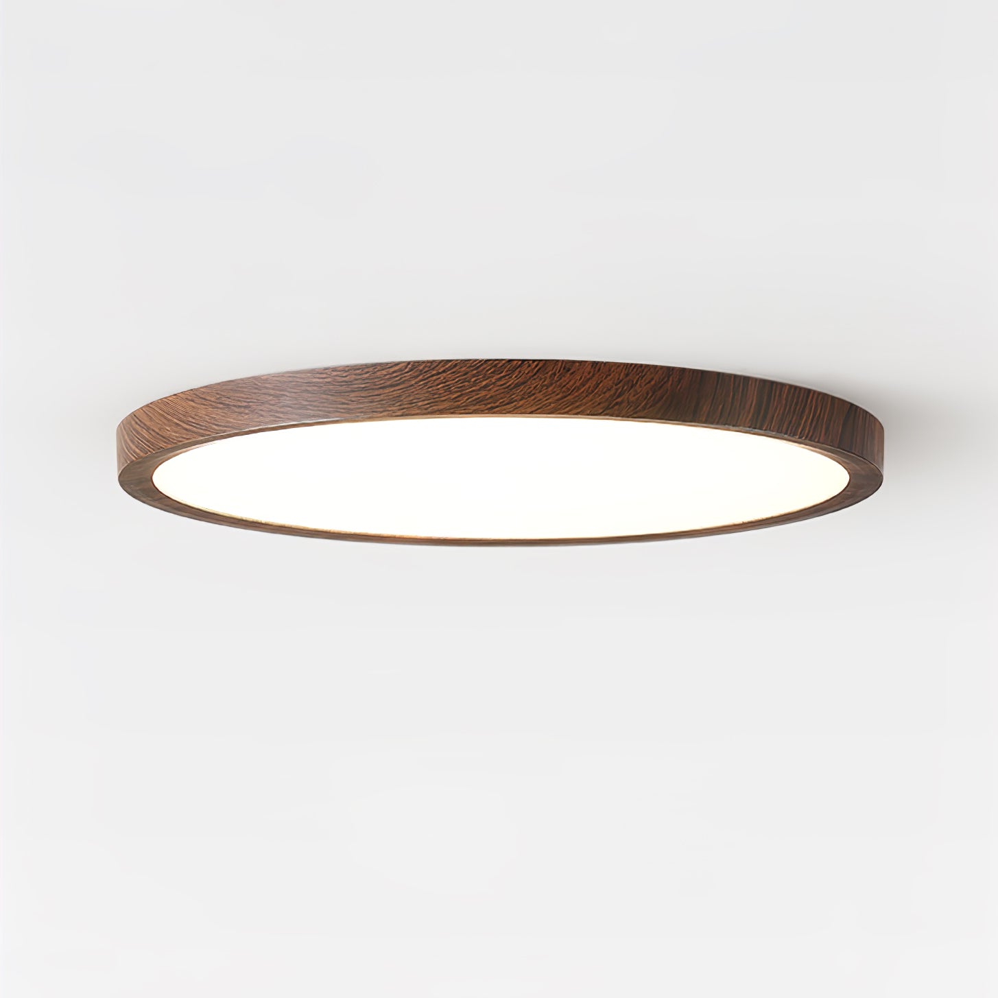 Solara Plafonnier Rond Fin en Noyer Minimaliste - Neutralighting