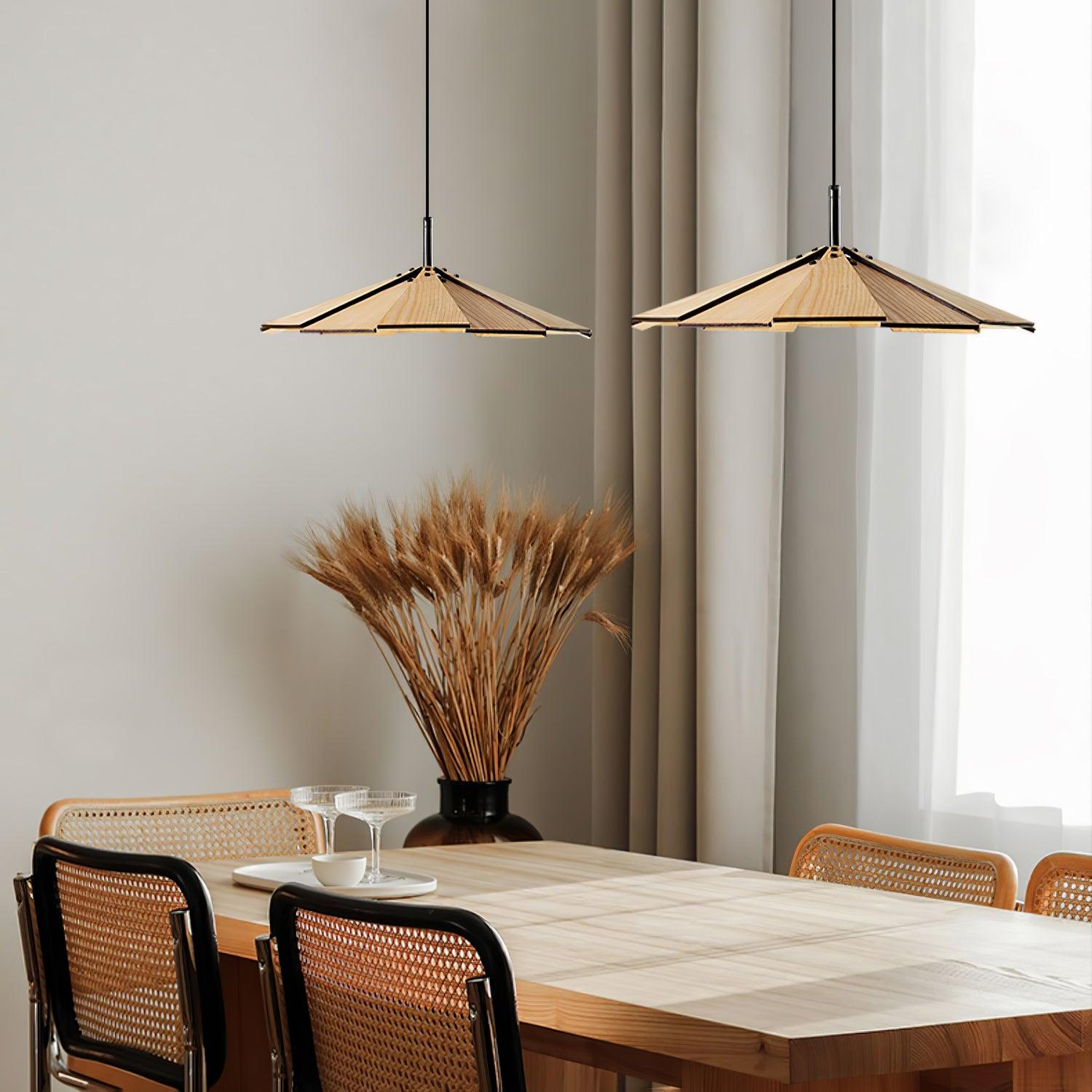 Woodura Lampe Pendante Parapluie en Bois - Neutralighting