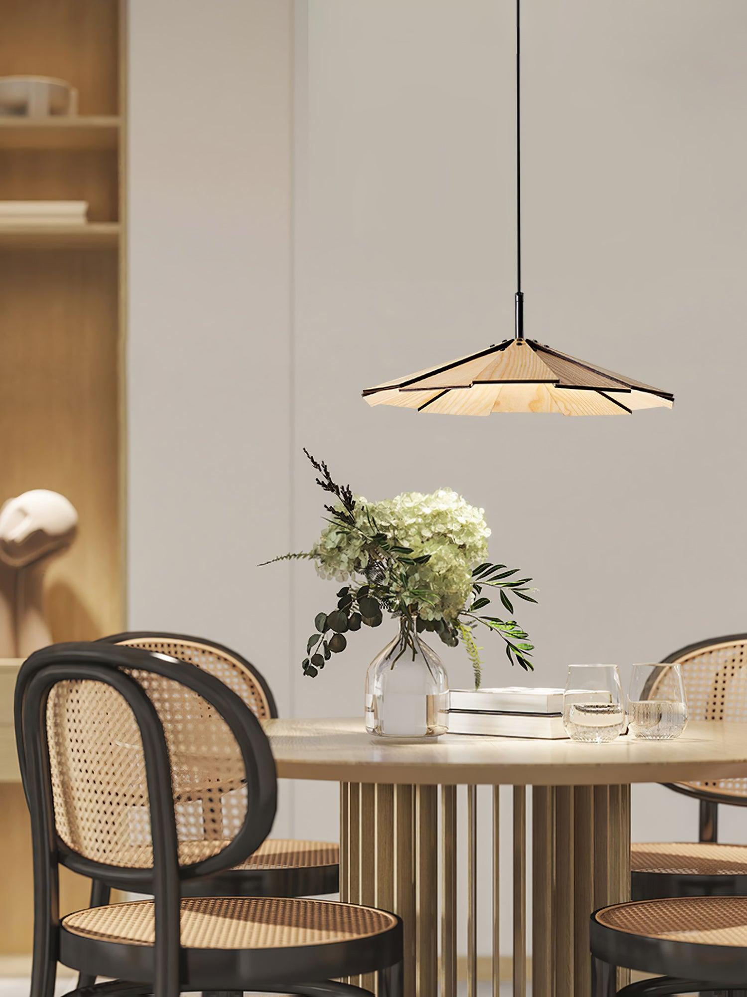 Woodura Lampe Pendante Parapluie en Bois - Neutralighting