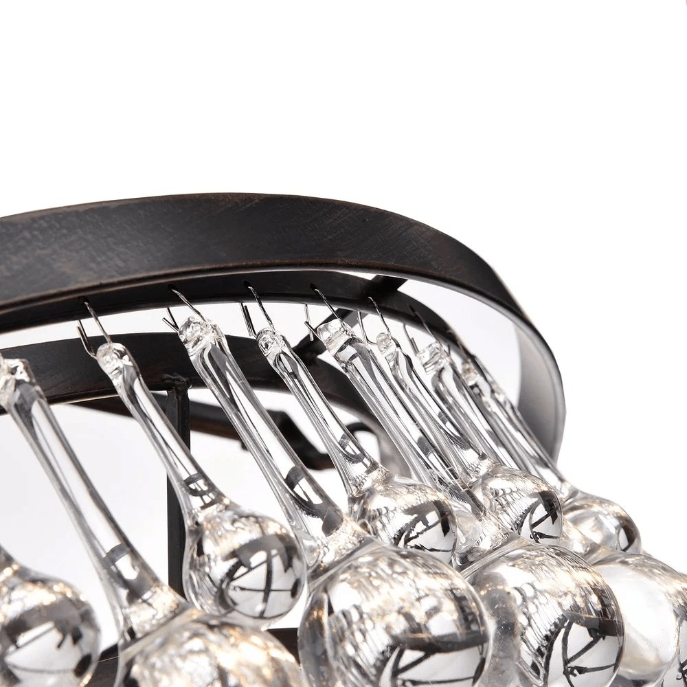 Avelis Postmodern Luxury Unique Tiered Crystal Chandelier - Blowlighting