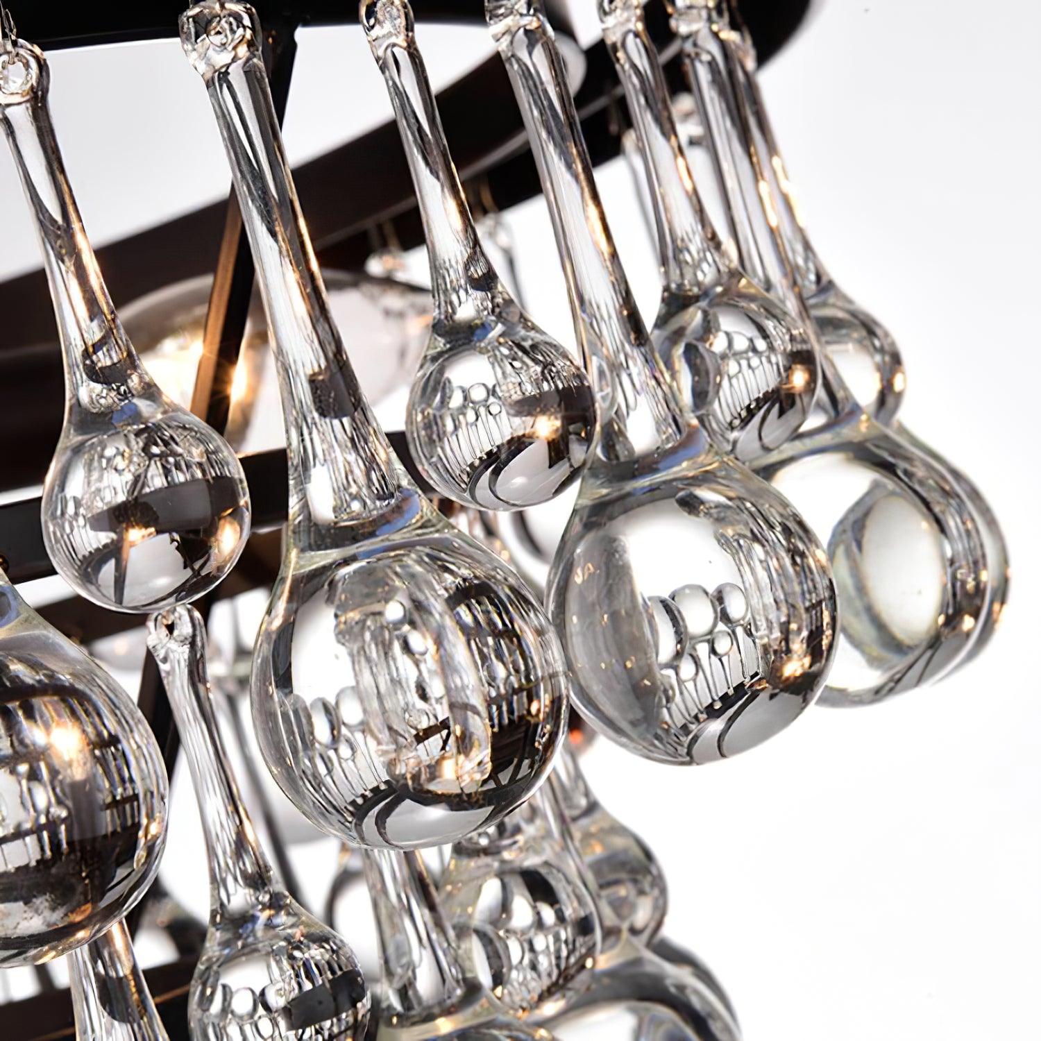 Avelis Postmodern Luxury Unique Tiered Crystal Chandelier - Blowlighting