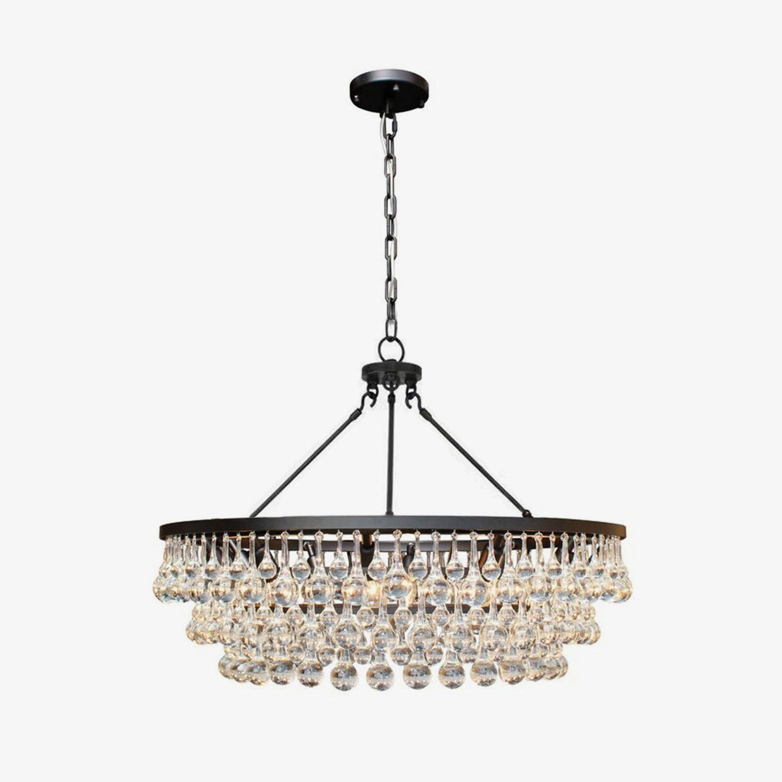Avelis Postmodern Luxury Unique Tiered Crystal Chandelier - Blowlighting