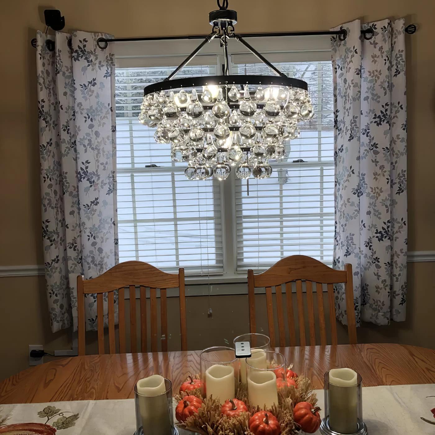 Avelis Postmodern Luxury Unique Tiered Crystal Chandelier - Blowlighting