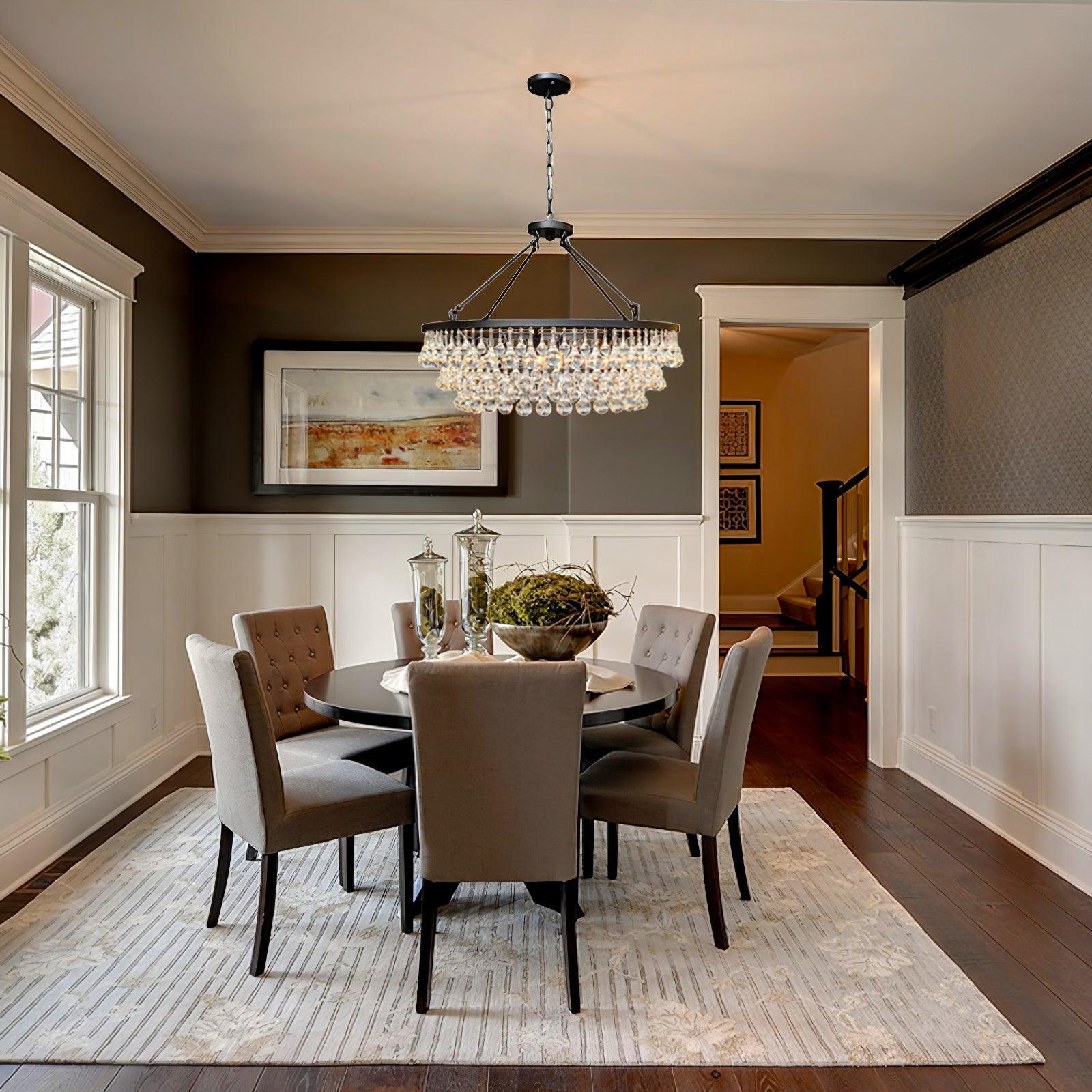 Avelis Postmodern Luxury Unique Tiered Crystal Chandelier - Blowlighting