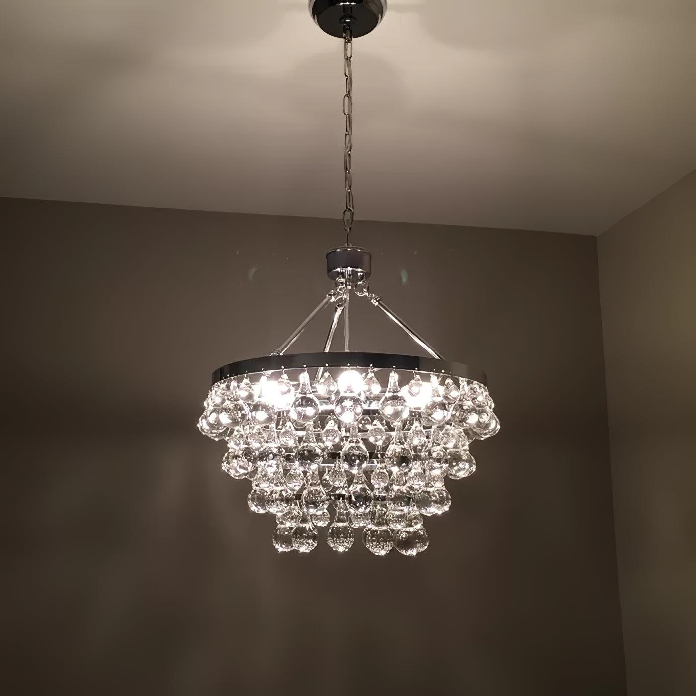 Avelis Postmodern Luxury Unique Tiered Crystal Chandelier - Blowlighting