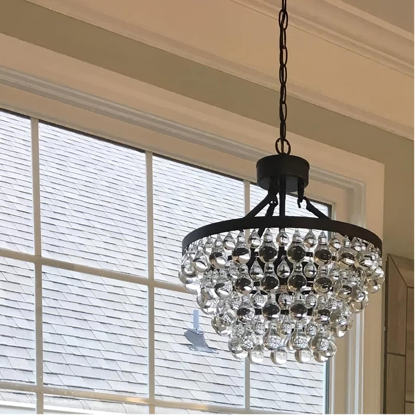 Avelis Postmodern Luxury Unique Tiered Crystal Chandelier - Blowlighting