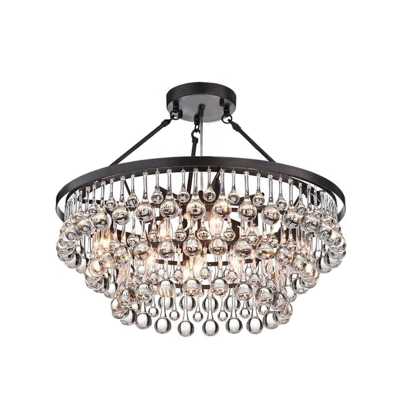 Avelis Postmodern Luxury Unique Tiered Crystal Chandelier - Blowlighting
